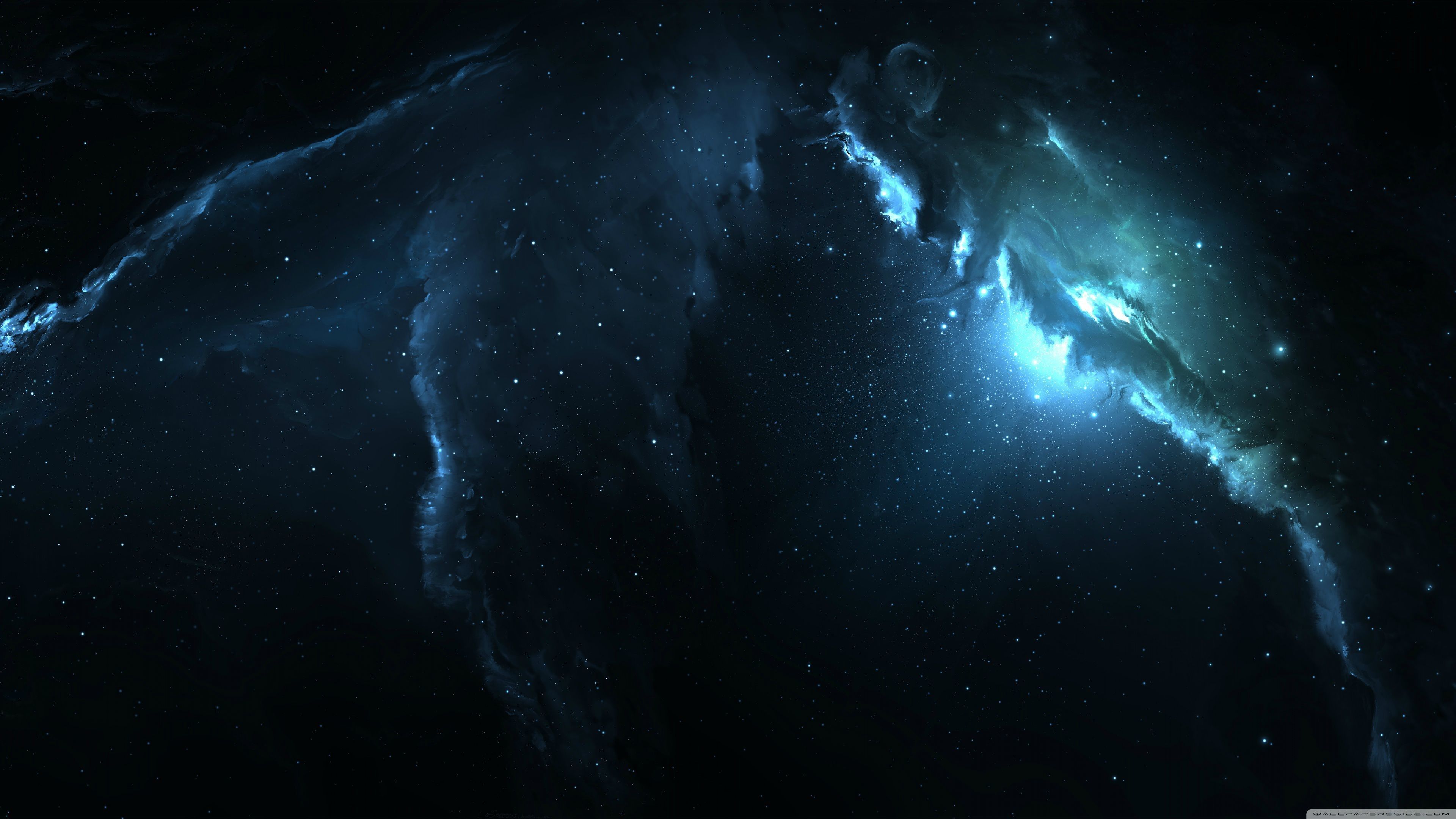 Nebulosa blu nello spazio, 3840x2160 4K Ultra HD, Monitor 4K