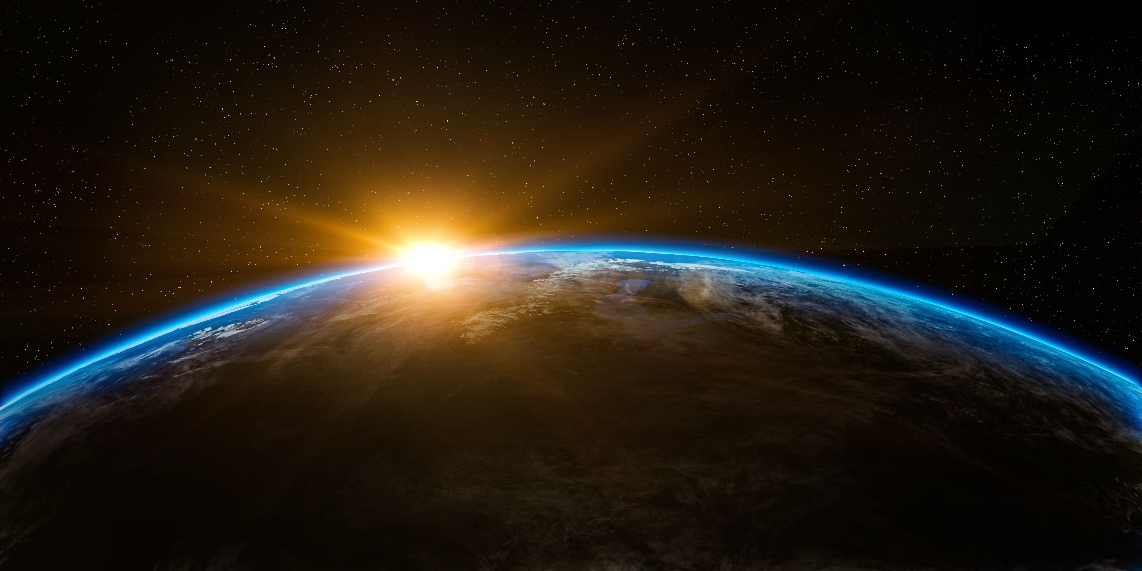Alba vista dallo spazio, Terra, 4000x2000 Ultra HD, Monitor 4K