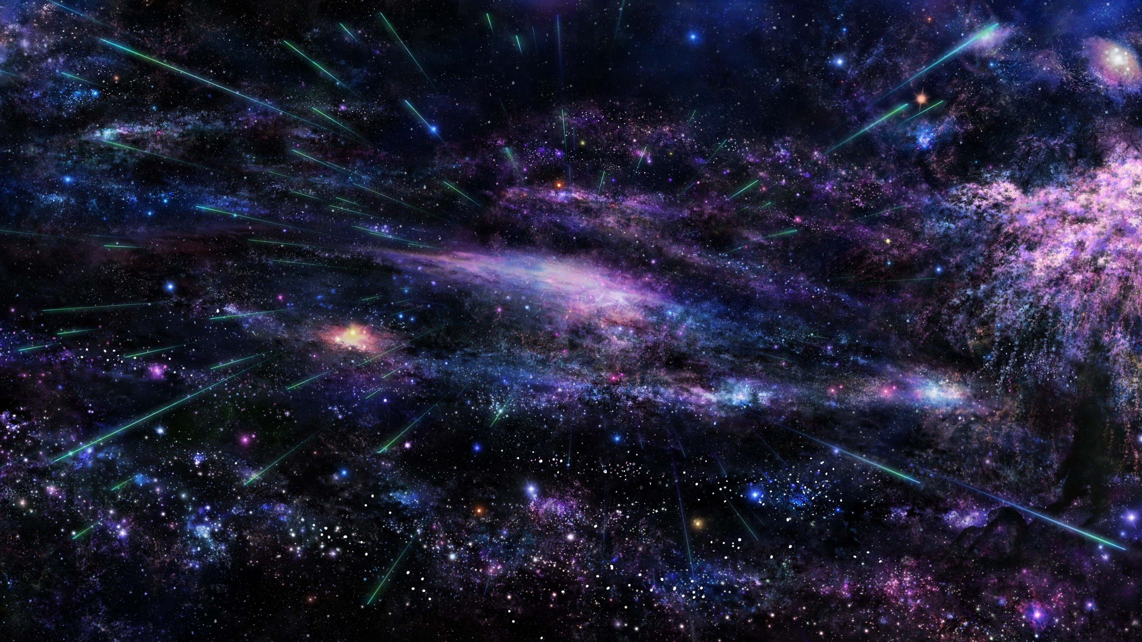 Galassia stellata viola blu, 3840x2160 4K Ultra HD, Monitor 4K