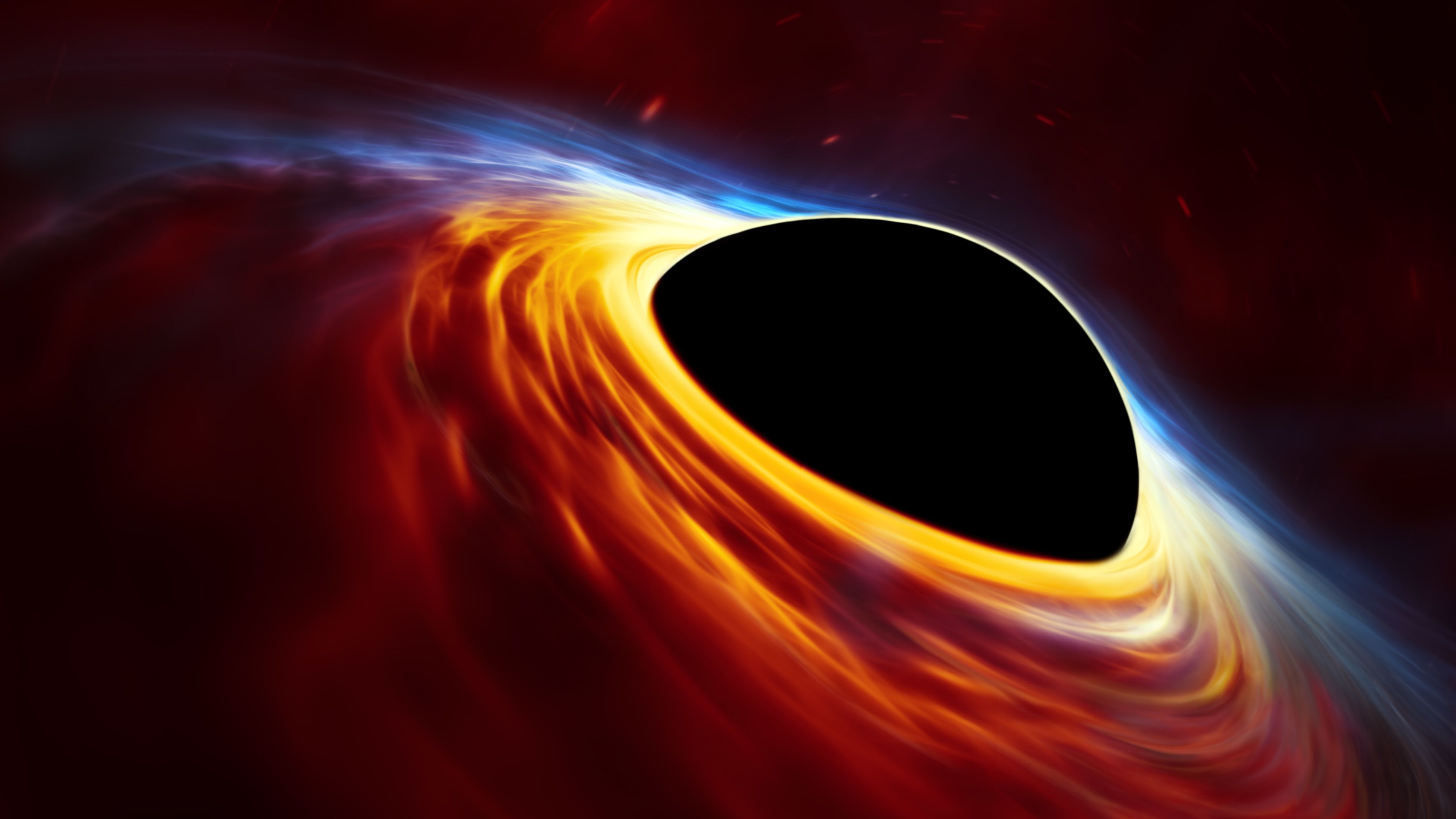 Buco nero con disco arancione, 3840x2160 Ultra HD, 4K TV