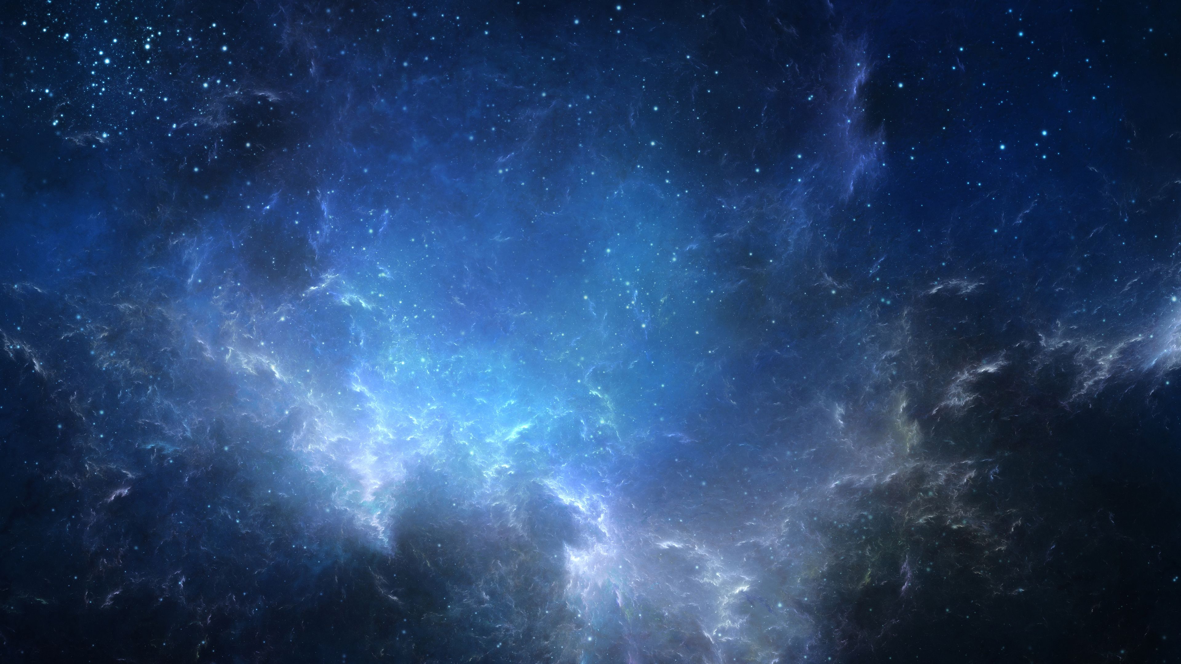 Nebulosa blu con stelle, 3840x2160 4K, Desktop 4K