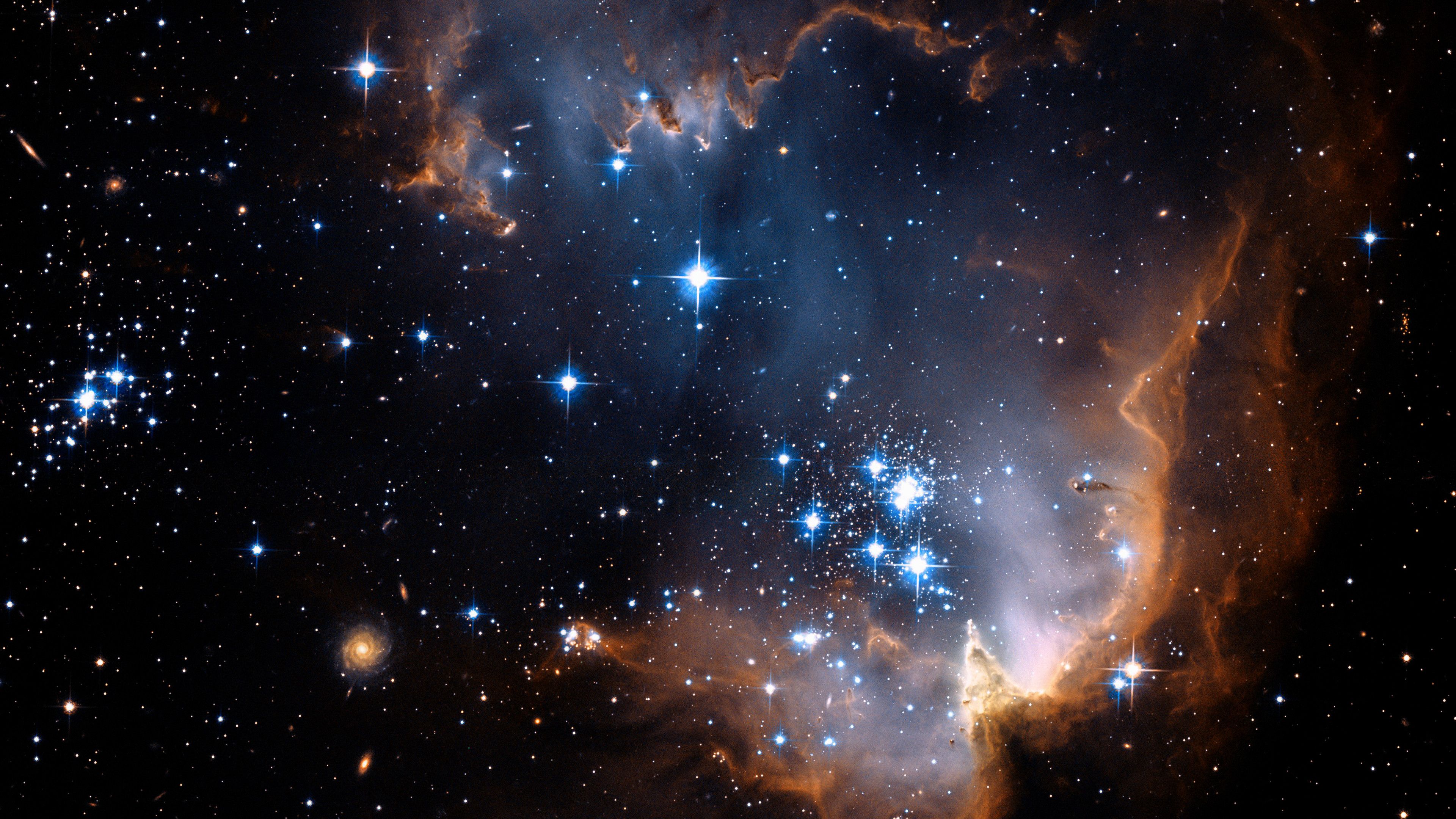 Nebulosa stellare con ammasso stelle, 3840x2160 4K Ultra HD, Monitor 4K