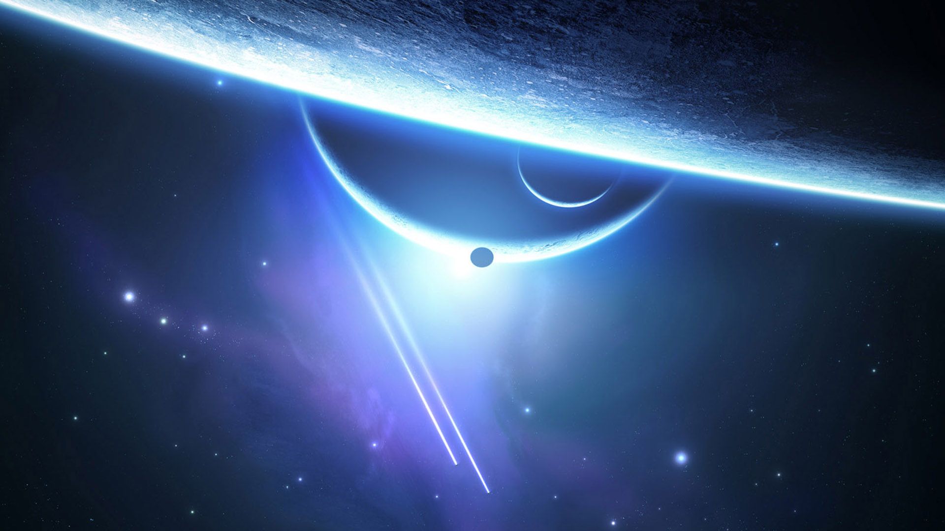 Pianeti e nebulosa spaziale, 1920x1080 Full HD, PC Desktop