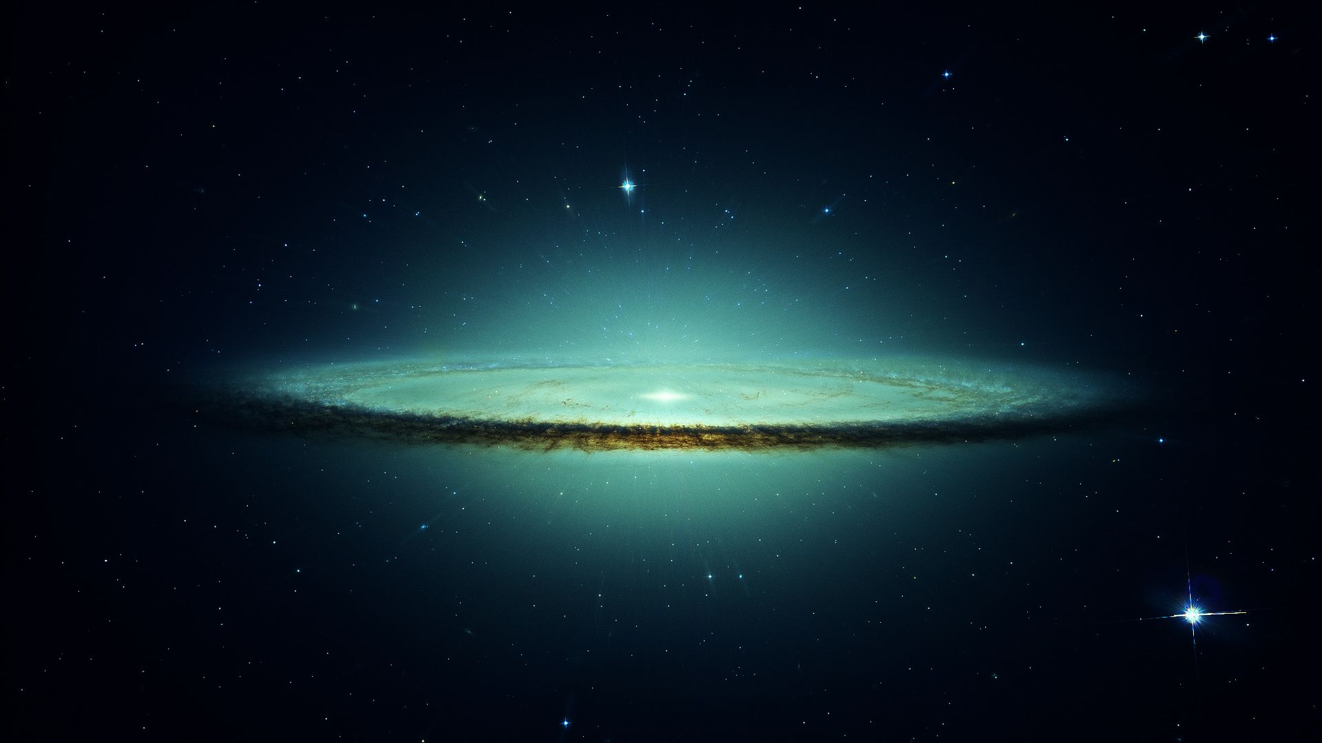 Galassia vista di taglio spazio, 1920x1080 1080p, Desktop