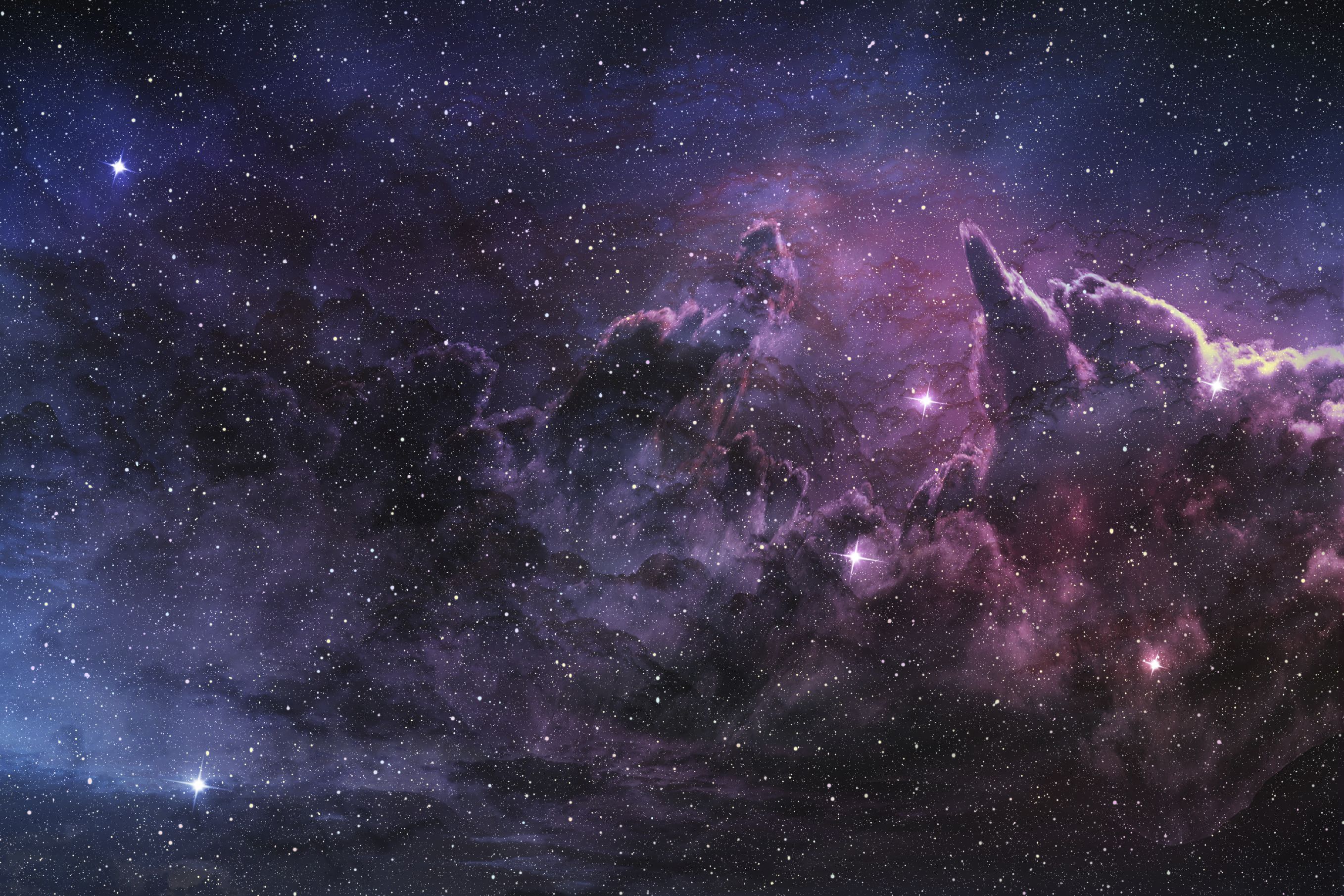 Nebulosa viola e stelle, 2716x1810 WQXGA, Desktop