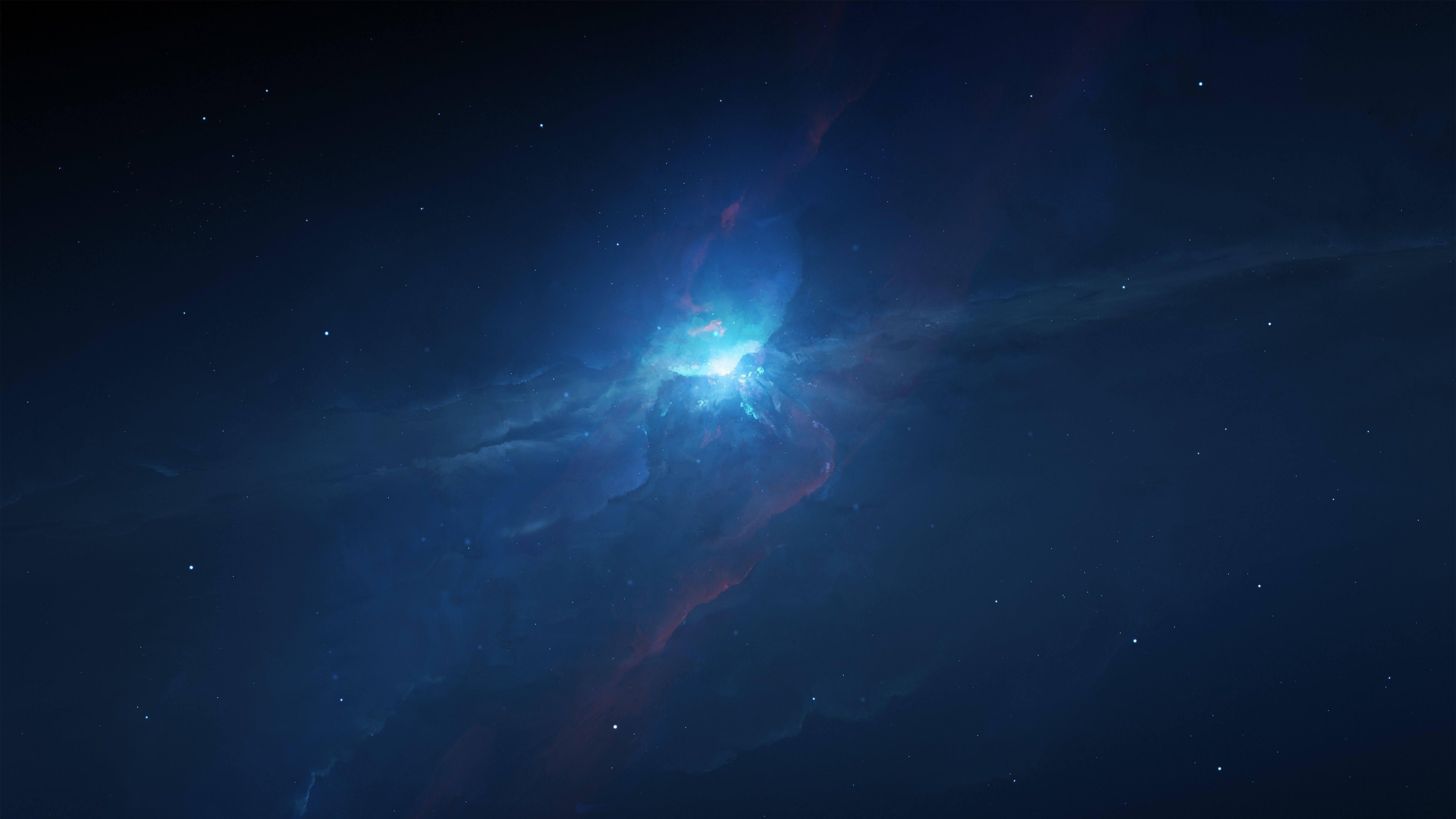 Nebulosa blu nello spazio, 5120x2880 4K Ultra HD, Monitor 4K