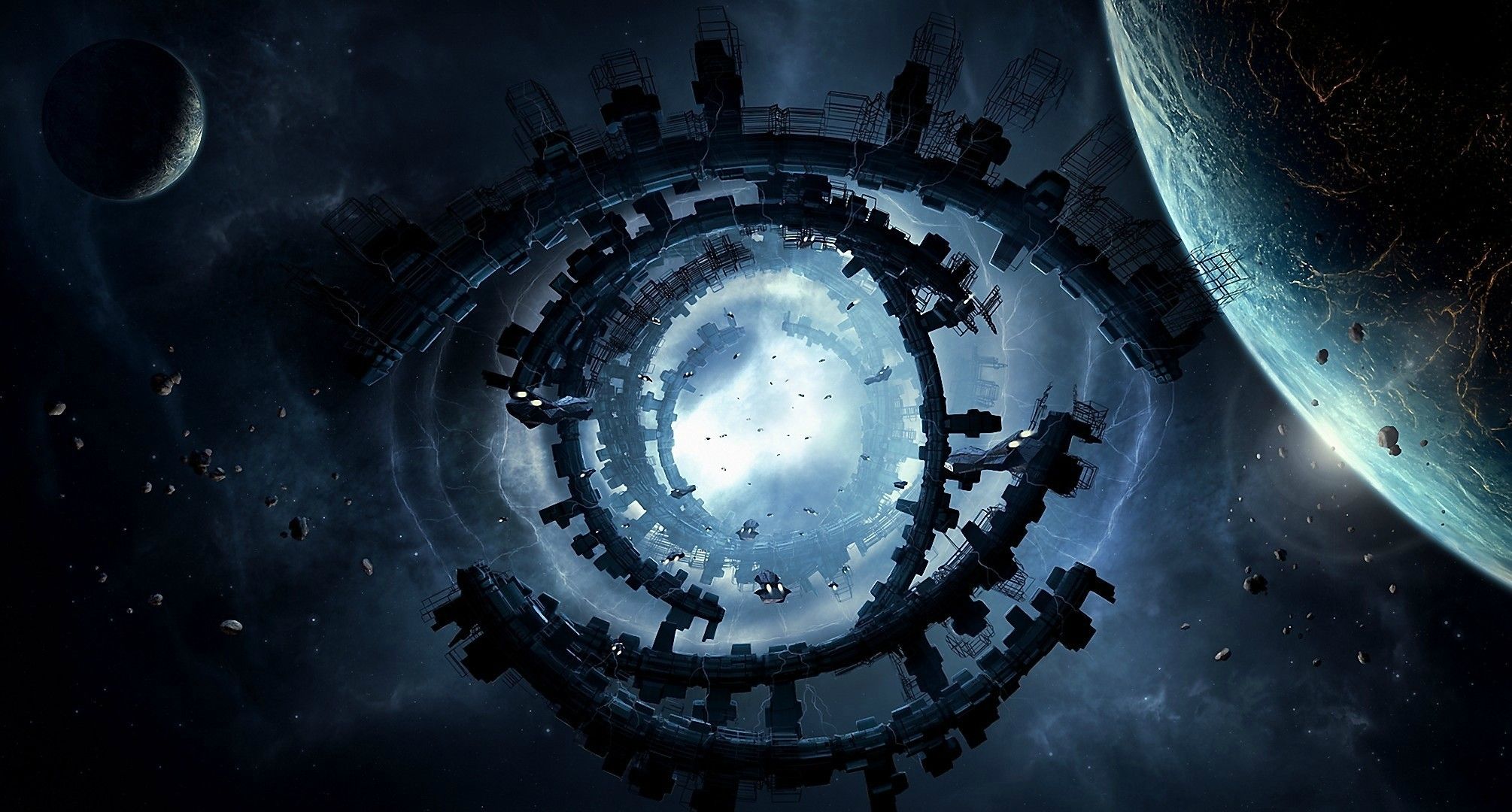 Stazione spaziale ad anello, 2010x1080 Hi-Res, PC