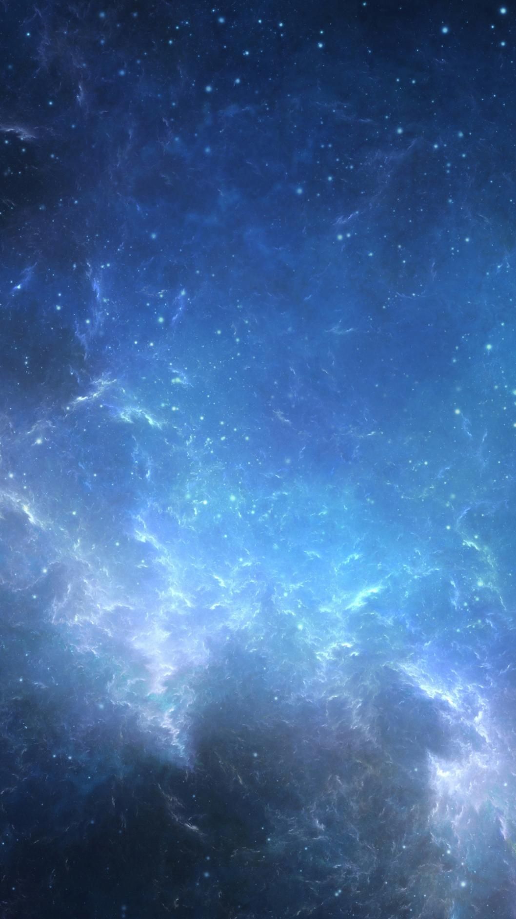 Nebulosa blu con stelle, 1058x1882 Verticale, Mobile