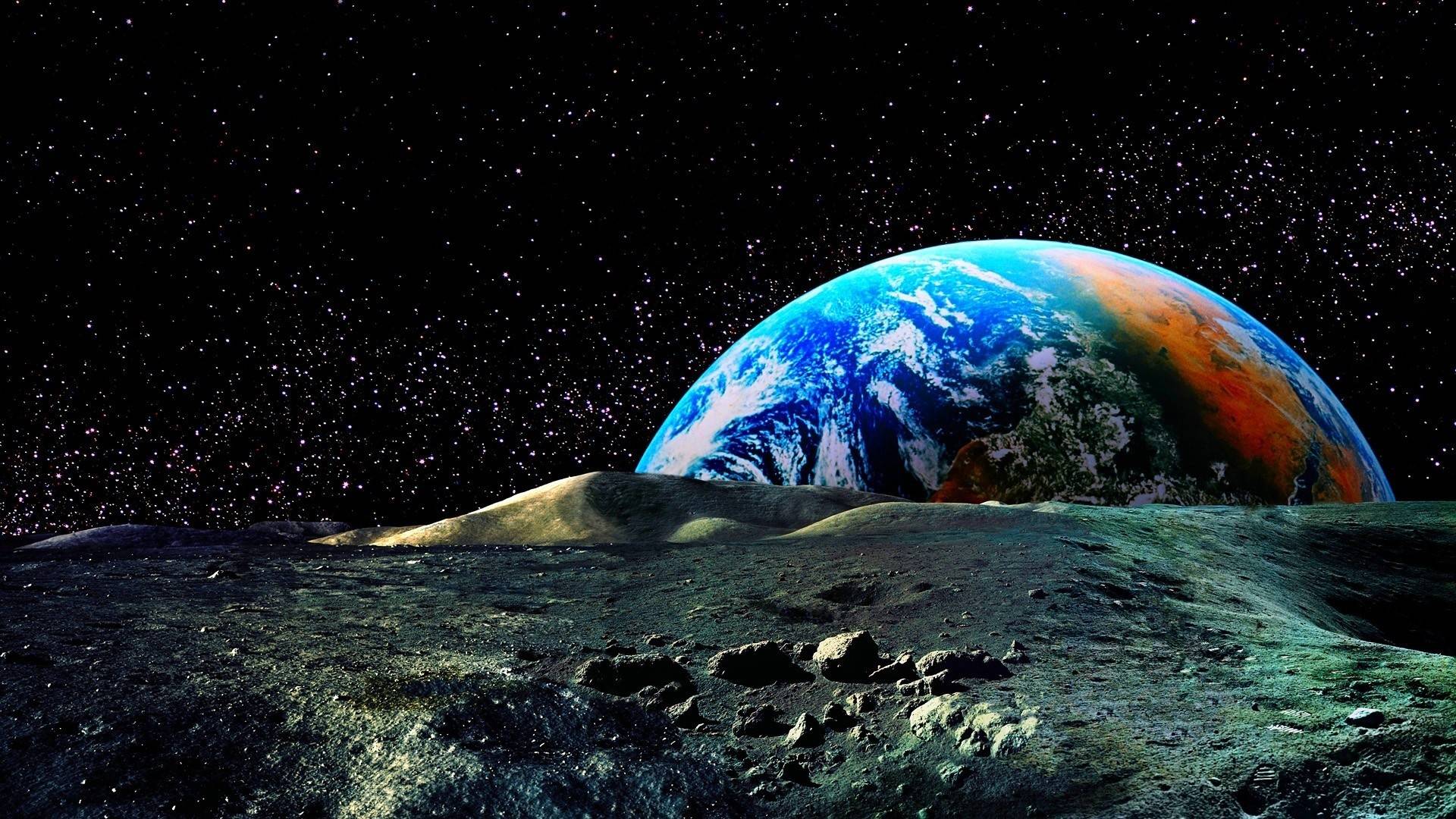 Terra vista dalla Luna, 1920x1080 Full HD 1080p, PC Desktop