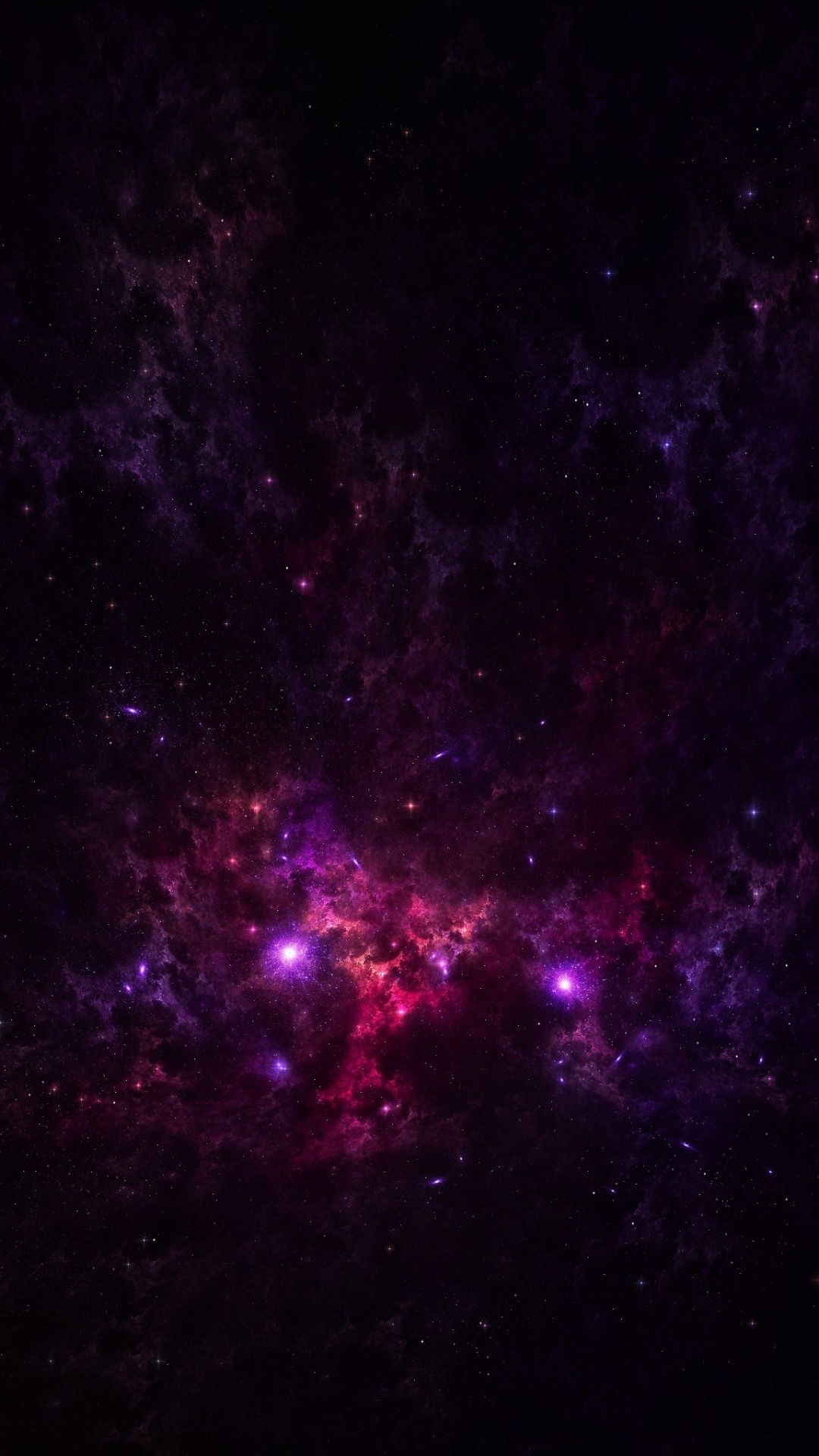 Nebulosa viola e blu spazio, 1080x1920 Verticale, Telefono