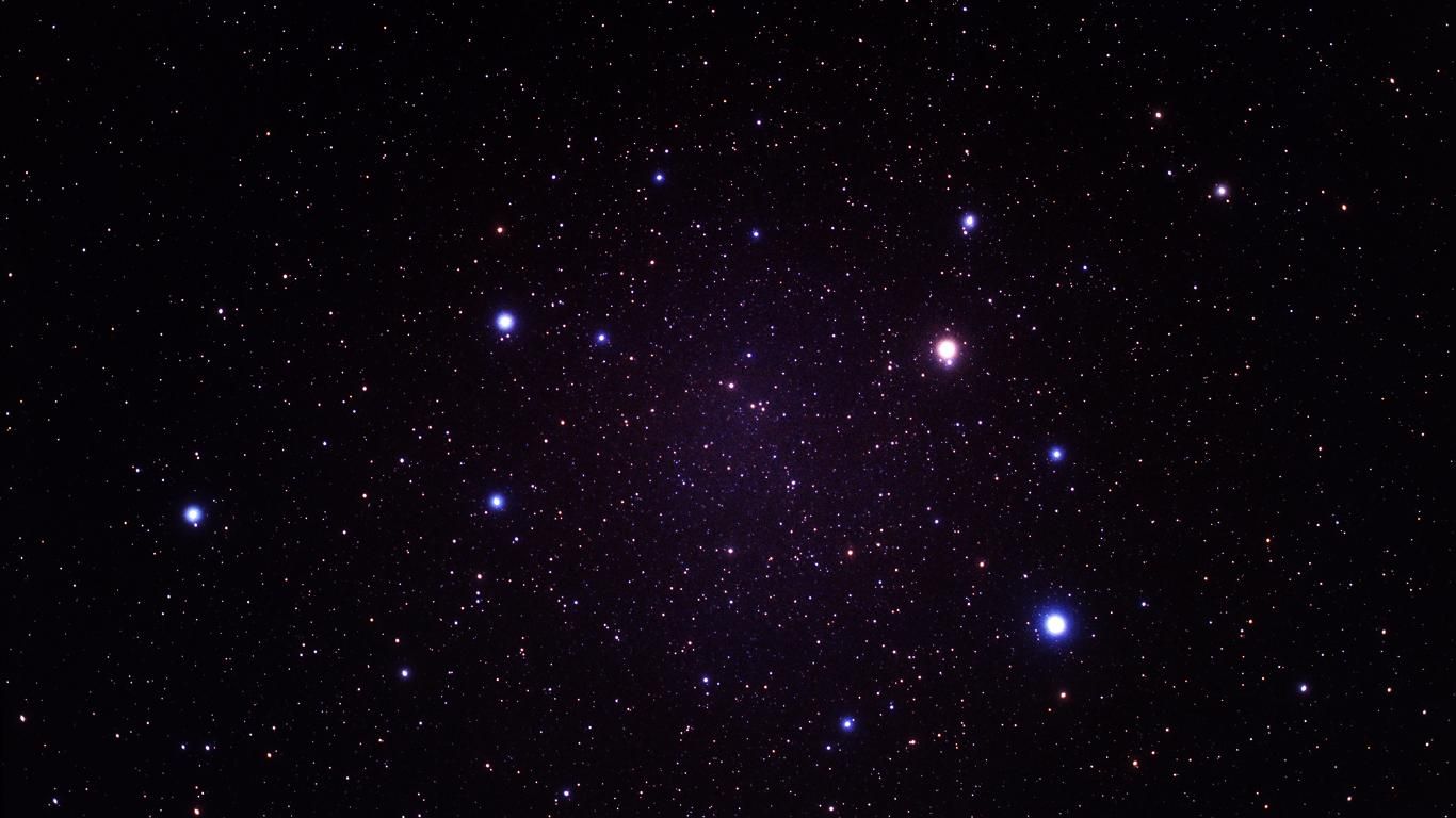 Stelle e nebulosa viola, 1366x768 720p, PC