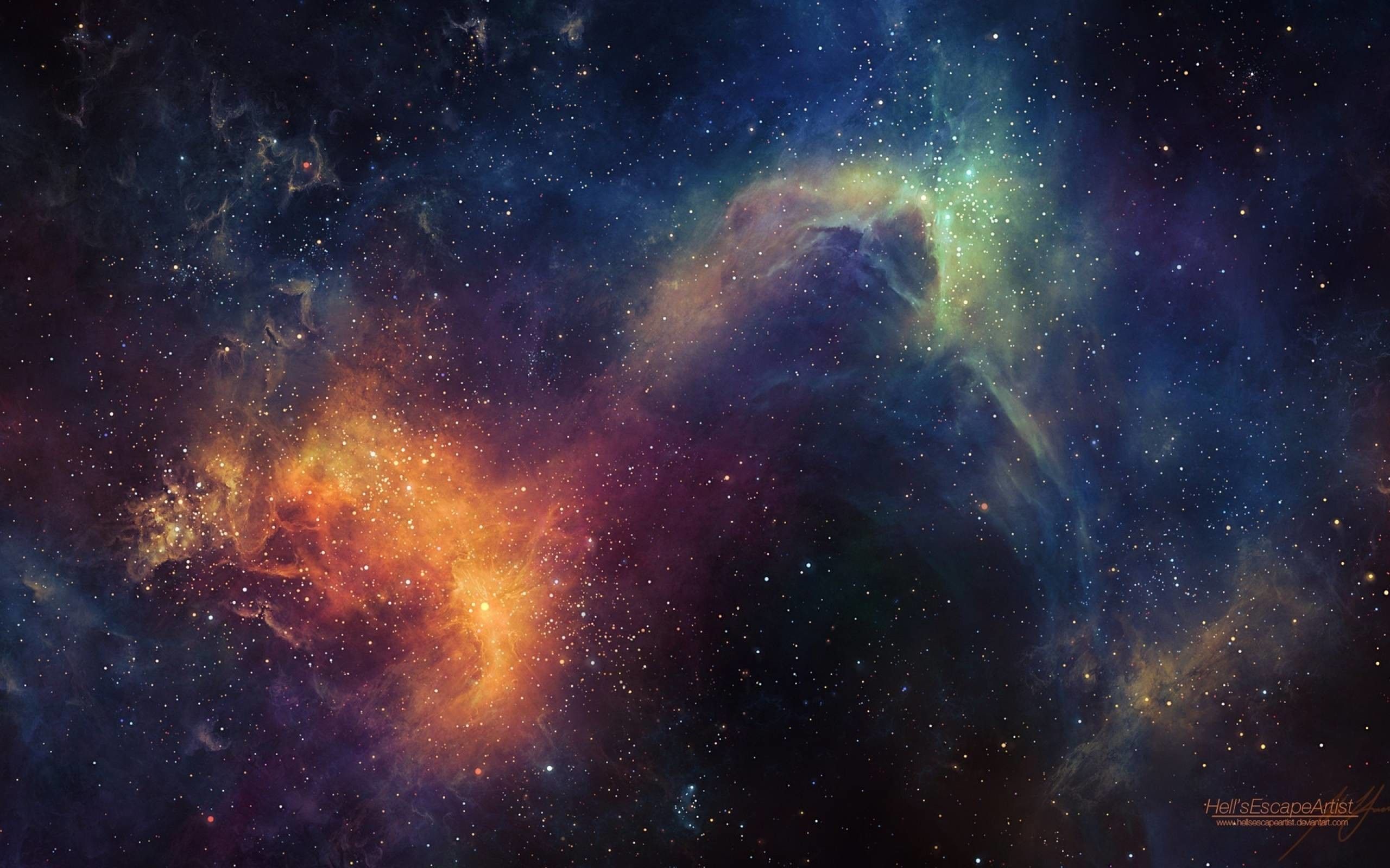 Nebulosa colorata nello spazio, 2560x1600 2K, Desktop