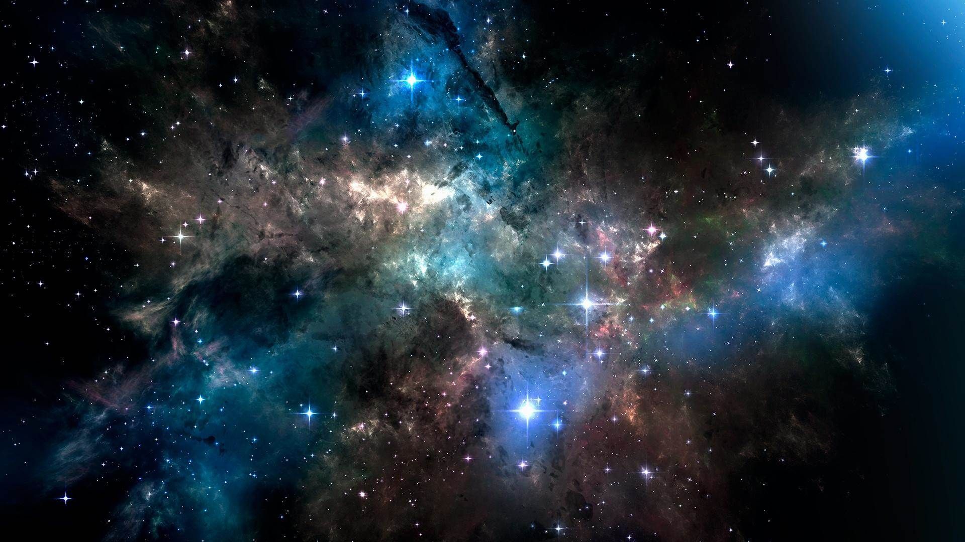 Nebulosa spaziale blu stellata, 1920x1080 Full HD, PC Desktop