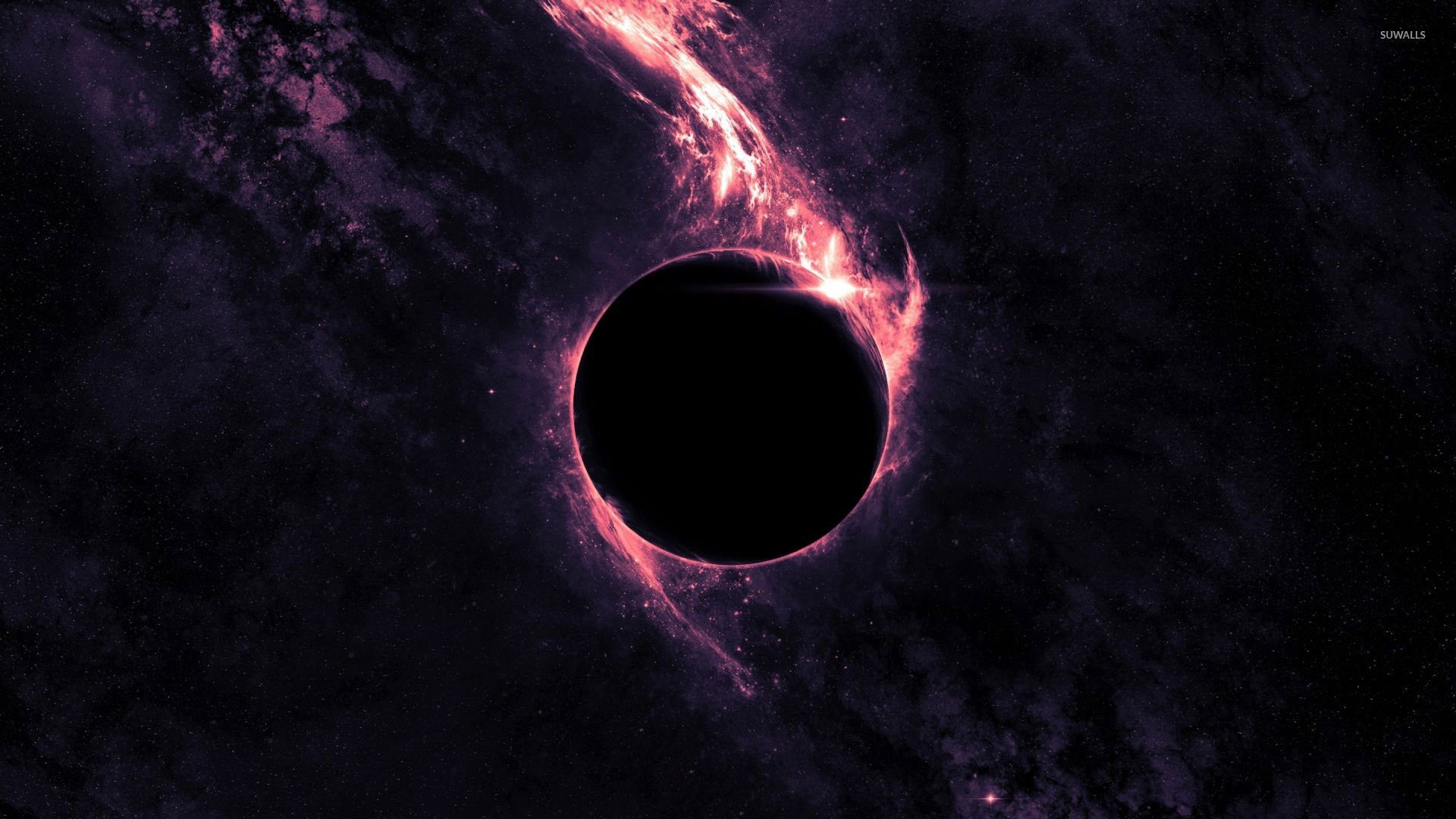 Buco nero con nebulosa viola, 1920x1080 Full HD, PC Desktop