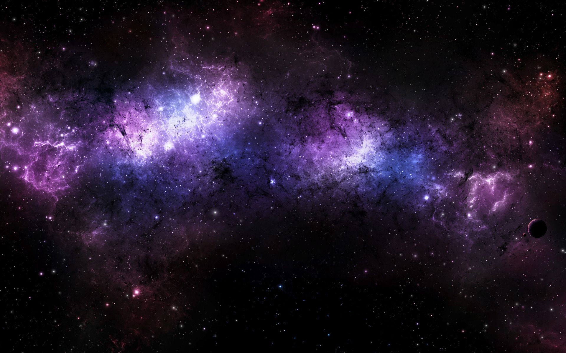 Nebulosa viola e blu spaziale, 1920x1200 WUXGA, Desktop