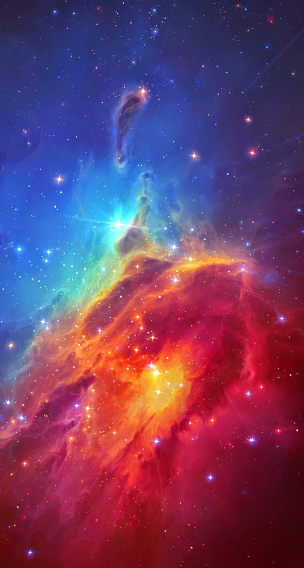 Nebulosa colorata nello spazio, 1028x1920 Full HD Verticale, iPhone
