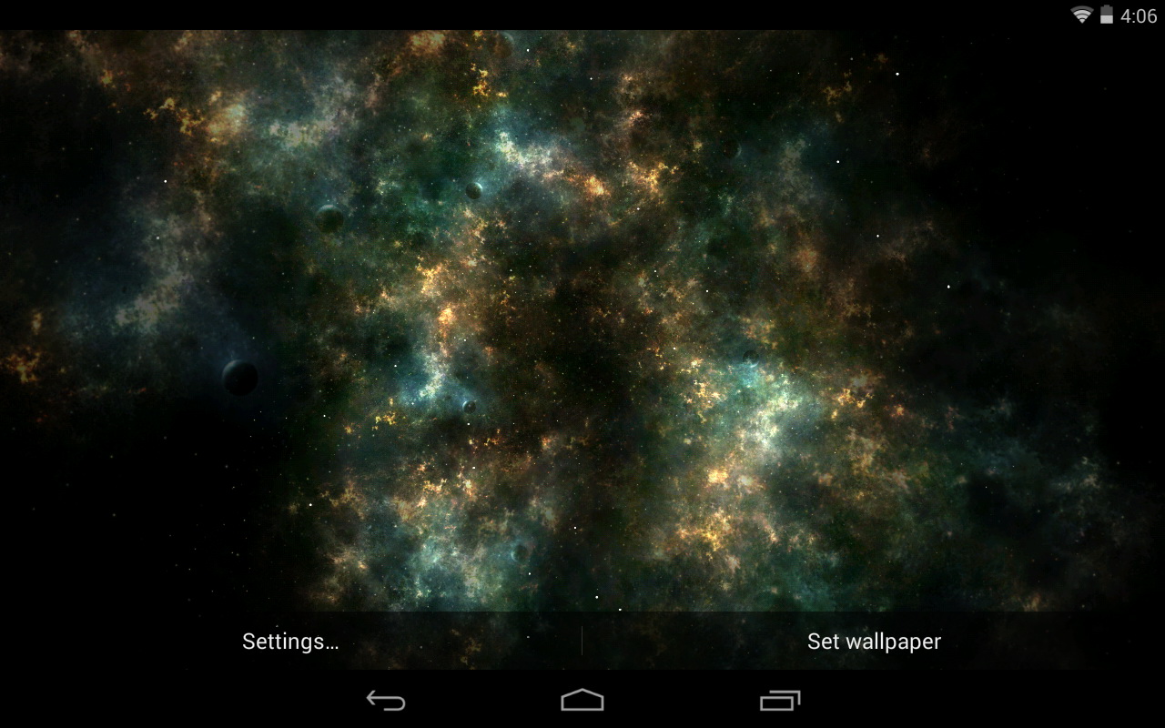 Nebulosa spaziale verde e dorata, 1280x800 HD, Notebook Gaming