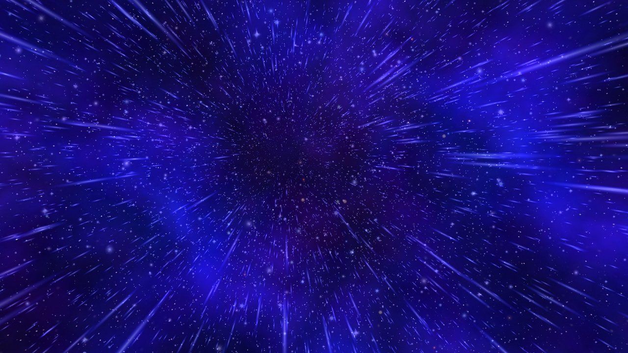 Tunnel stellare blu spazio, 1280x720 HD, Desktop