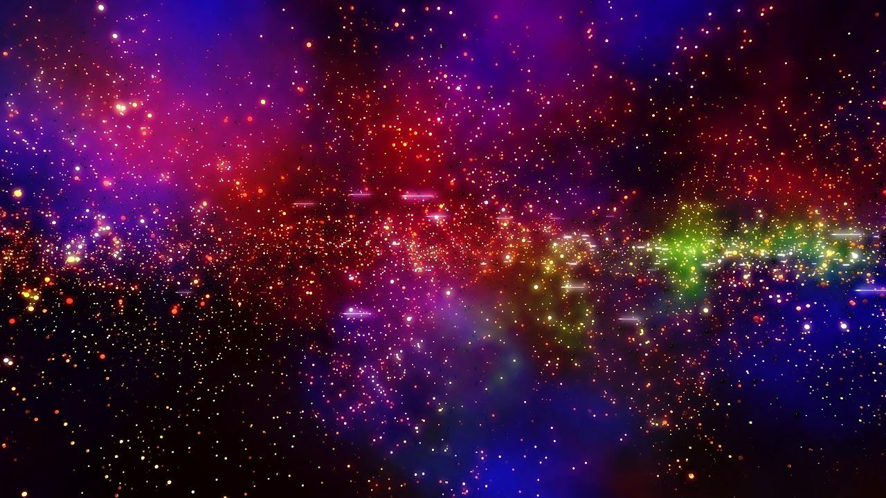 Nebulosa colorata con particelle scintillanti, 1280x720 720p, iMac