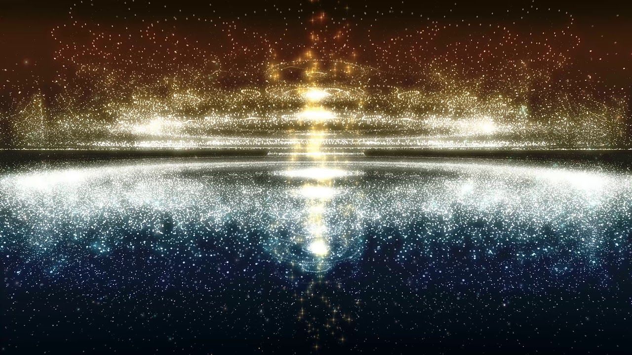 Campo di particelle spaziali dorate, 1280x720 720p, Laptop