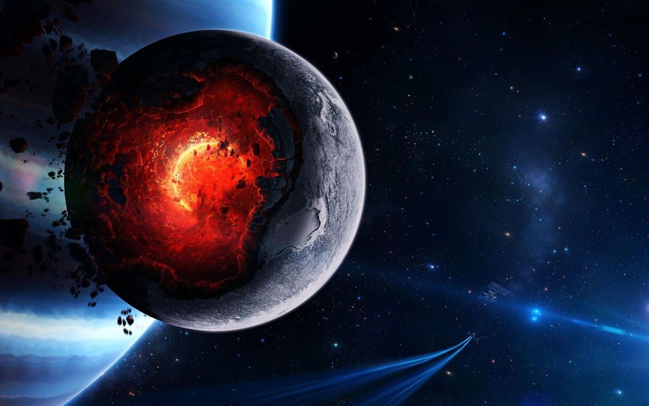 Pianeta con nucleo di lava, 1280x800 720p, PC