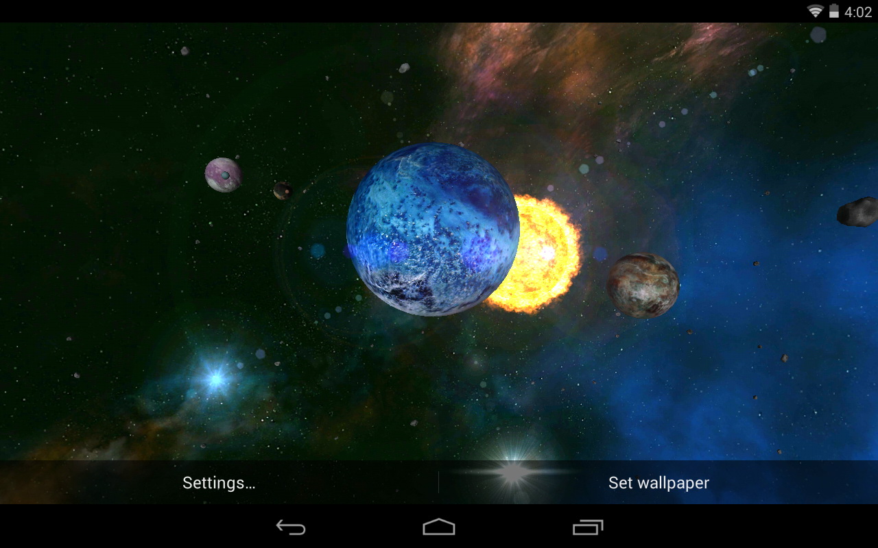 Pianeti blu e stelle spazio, 1280x800 720p, PC