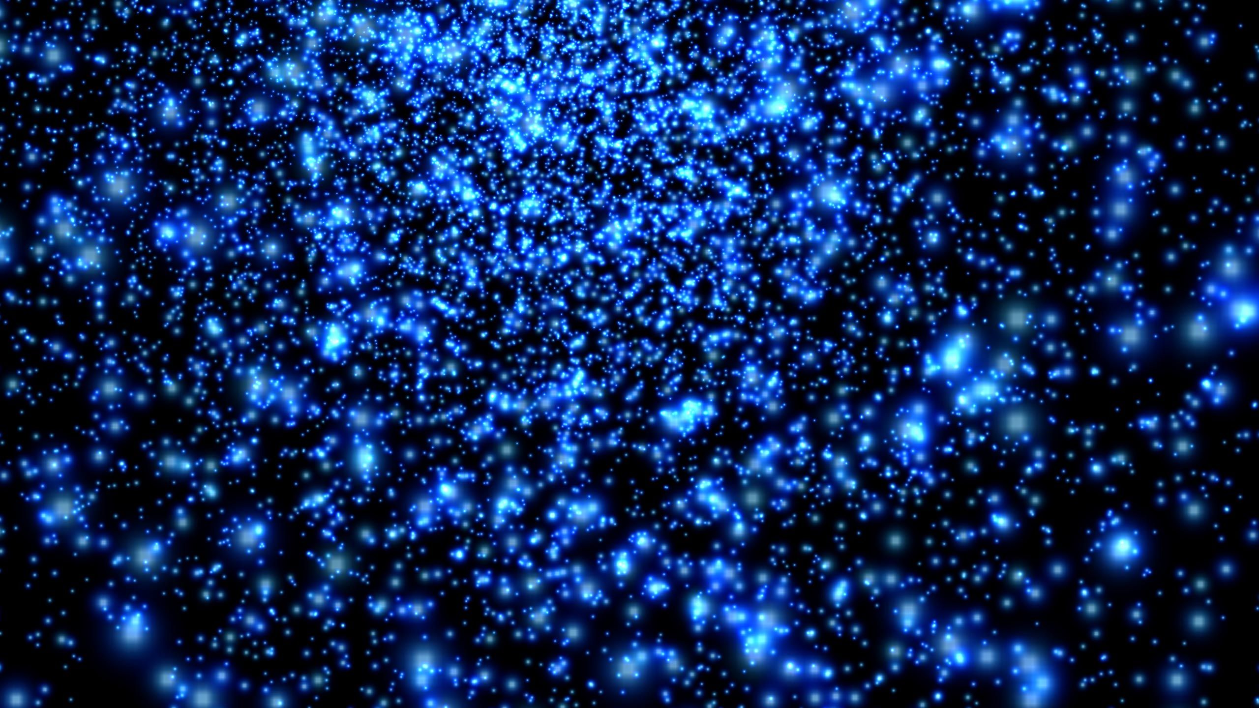 Particelle blu luminose spazio, 2560x1440 2K, Desktop