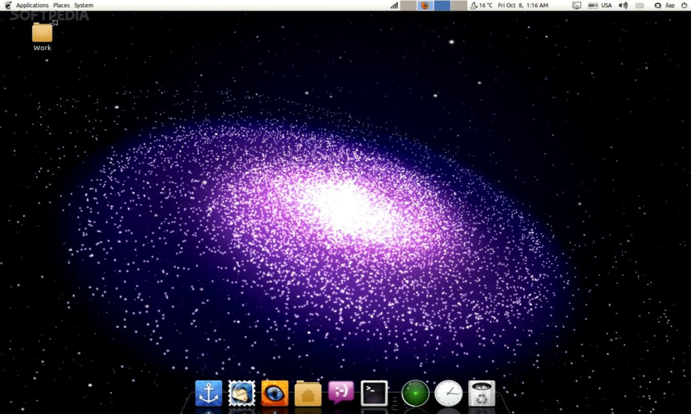 Galassia viola desktop Linux, 1353x810 HD, ROG Asus Laptop