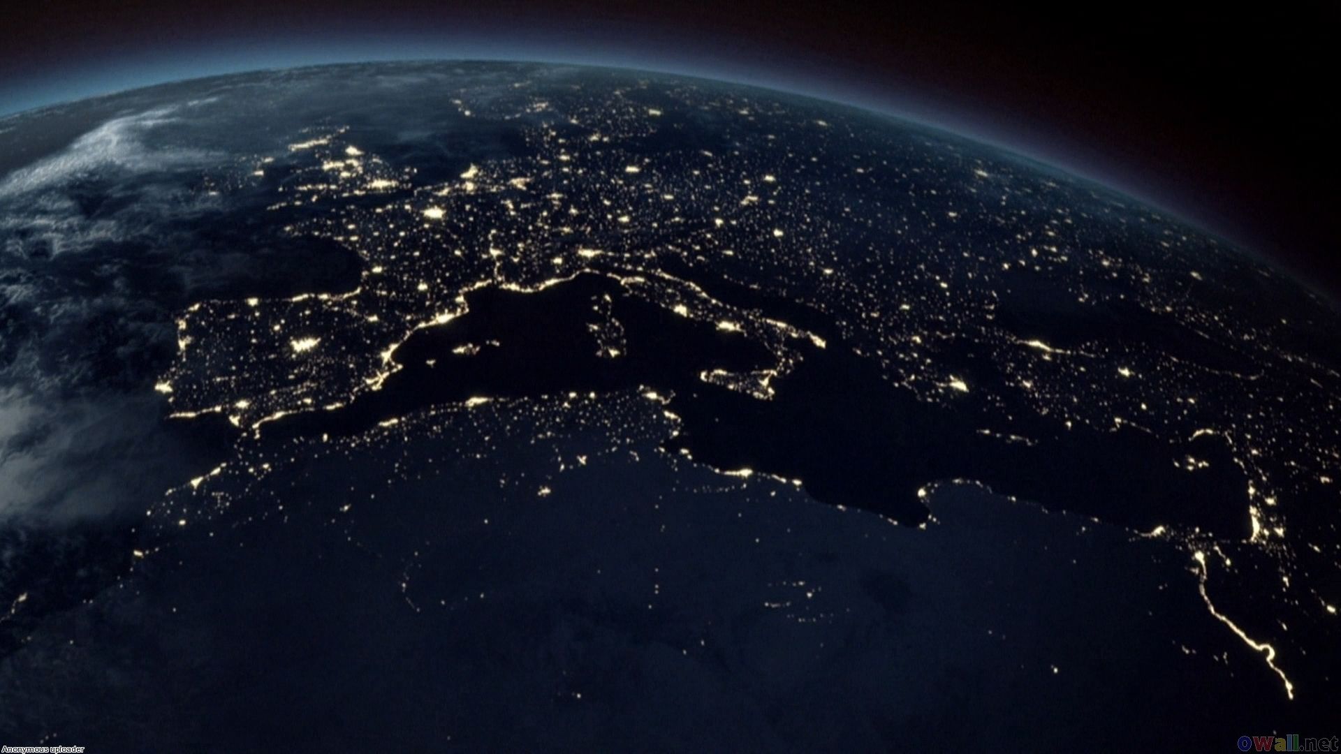 Terra vista dallo spazio notturna, 1920x1080 Full HD, Desktop