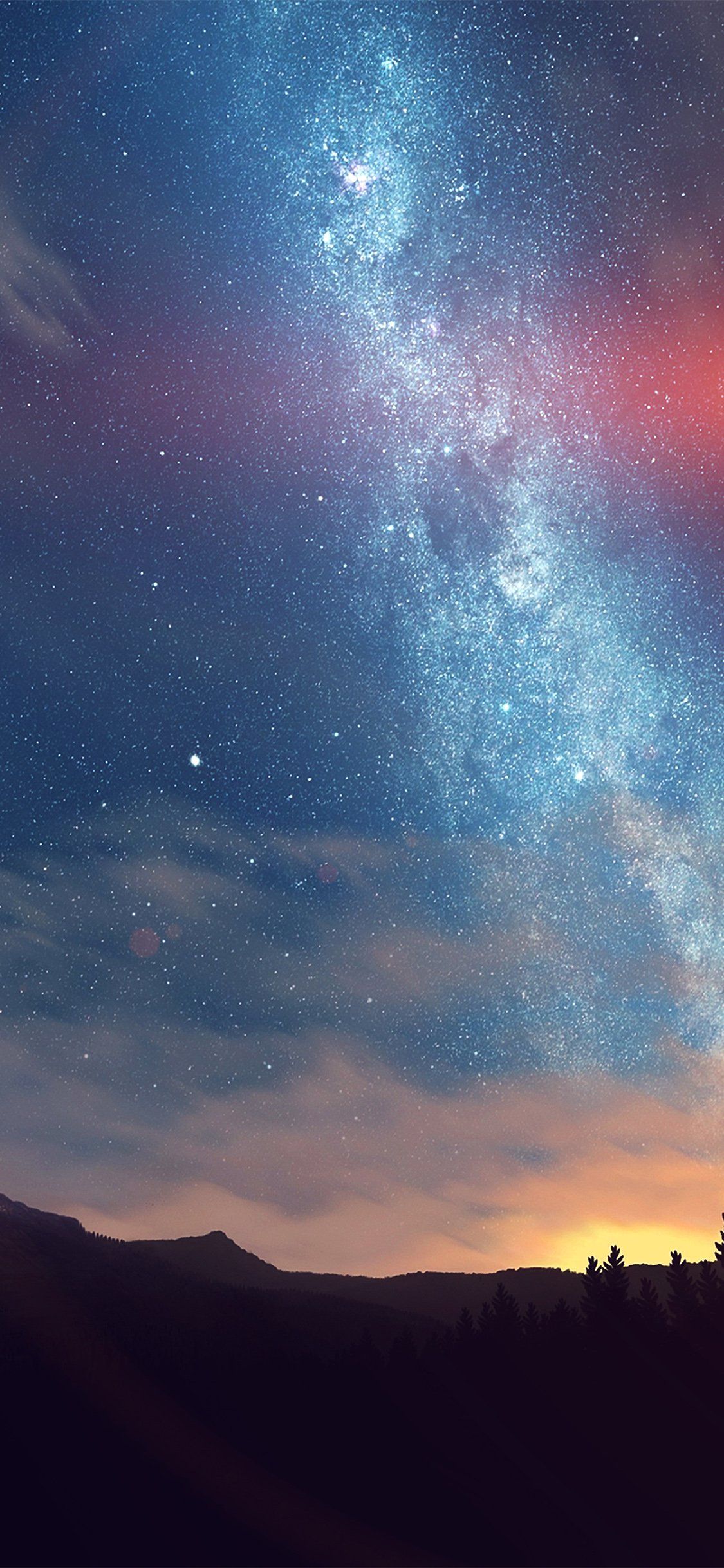 Via Lattea al tramonto, 1125x2436 Verticale, iPhone Pro