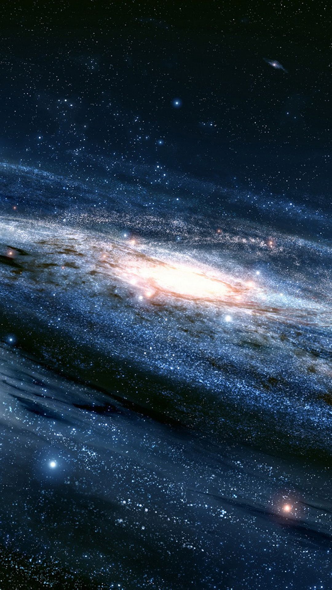 Galassia blu con stelle, 1080x1920 Full HD Verticale, iPhone