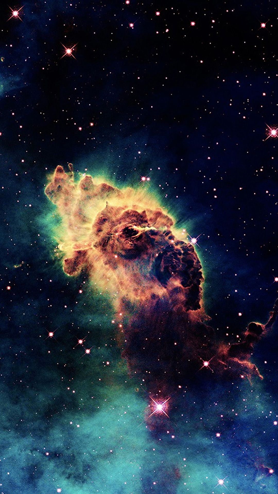 Nebulosa spaziale colorata, 1080x1920 Verticale, iPhone Air