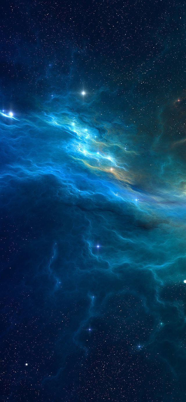 Nebulosa blu con stelle, 640x1385 Verticale, iPhone Air