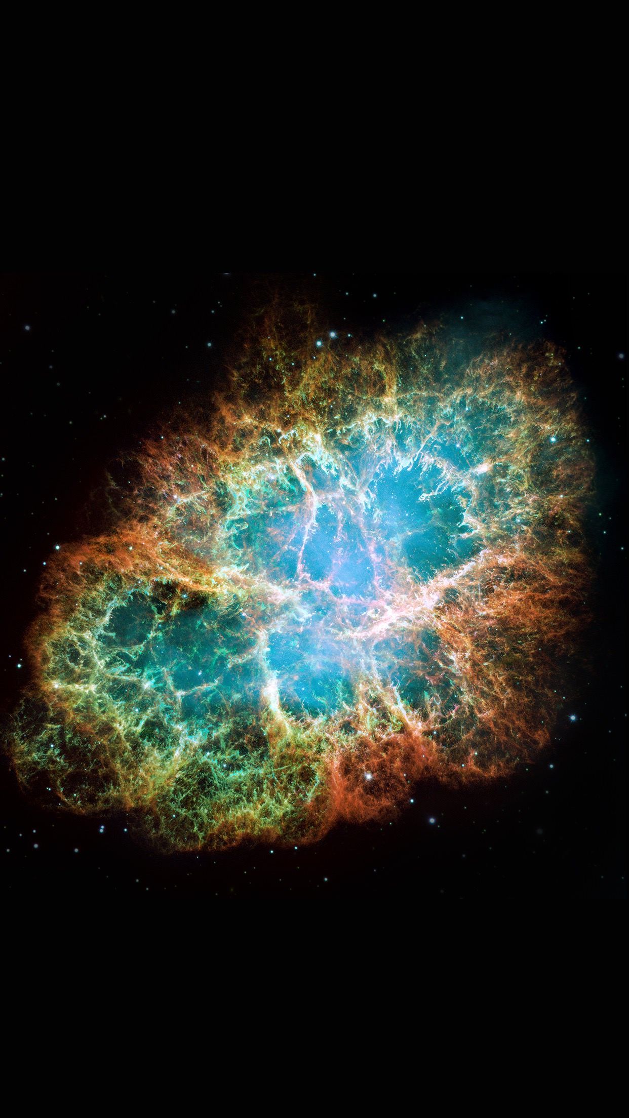 Nebulosa del Granchio colorata, 1242x2208 Verticale, iPhone Pro
