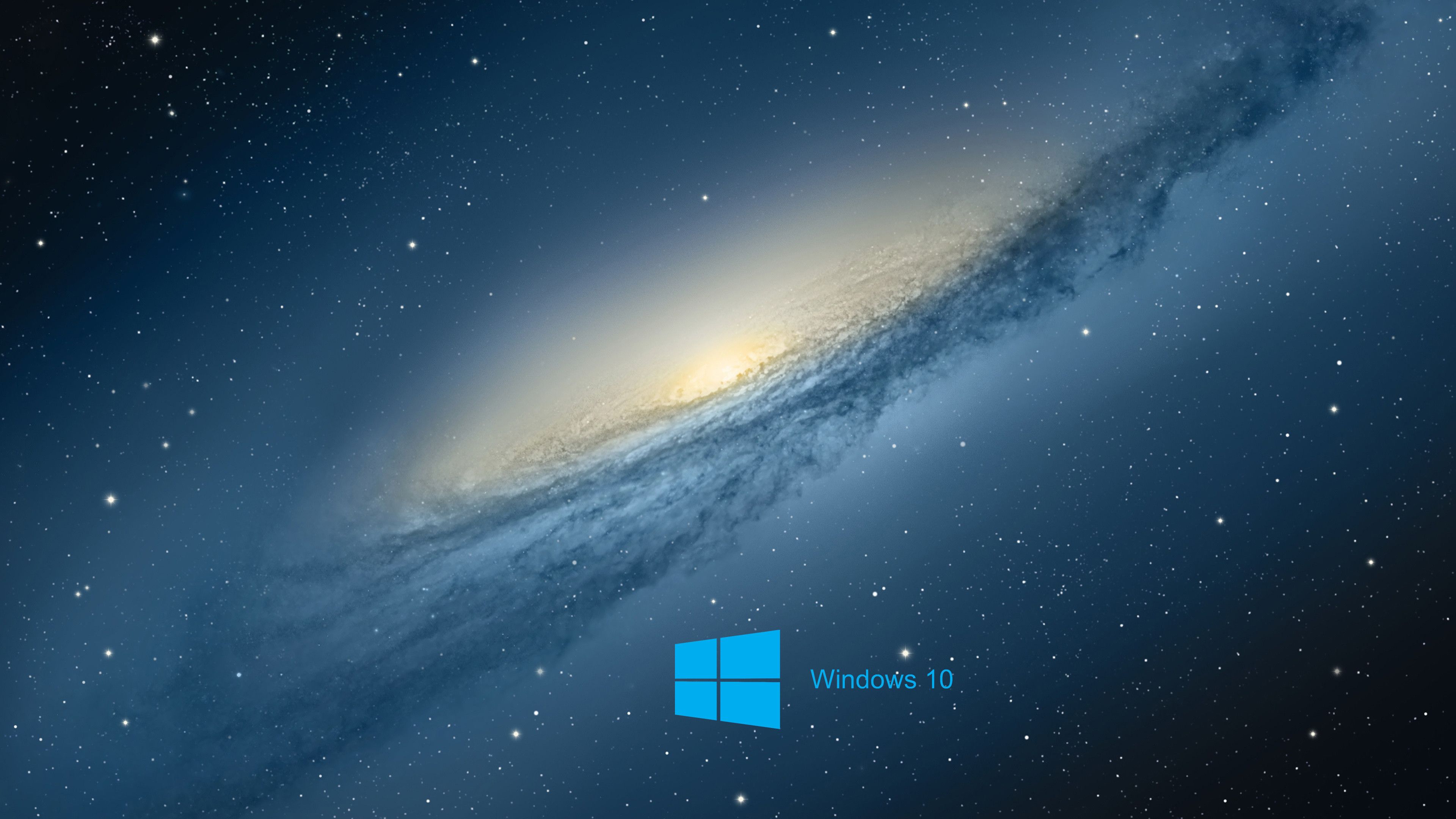 Galassia a spirale con logo Windows, sistema operativo Microsoft, 3840x2160 Ultra HD, ROG Asus Laptop