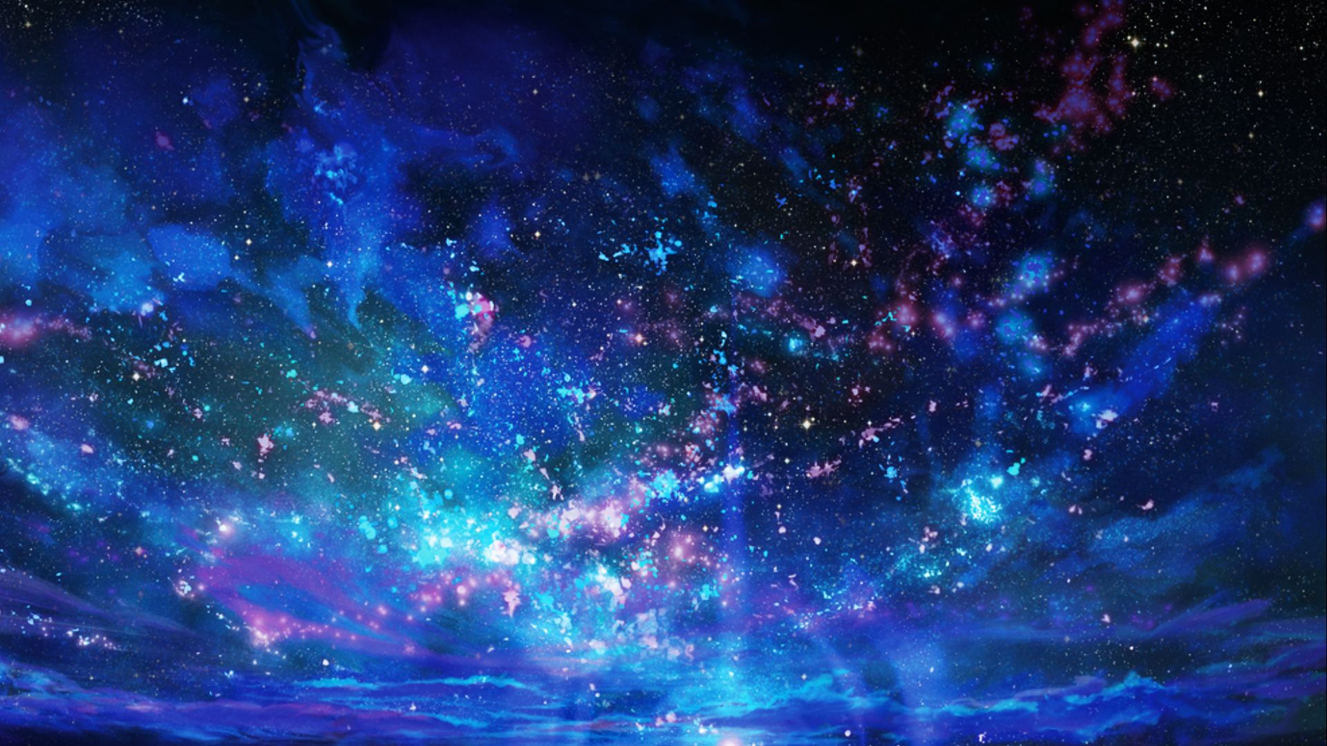 Nebulosa blu stellata spazio, 1920x1080 Full HD 1080p, PC Desktop