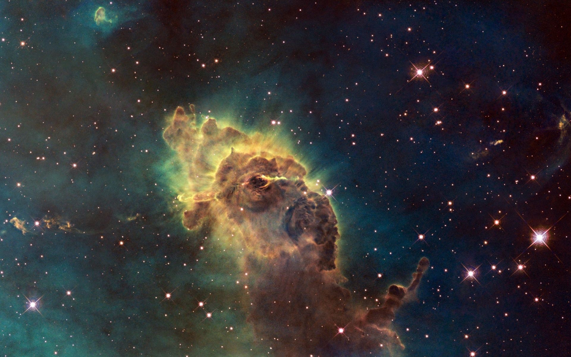 Nebulosa spaziale colorata stelle, 1920x1200 WUXGA, PC Desktop