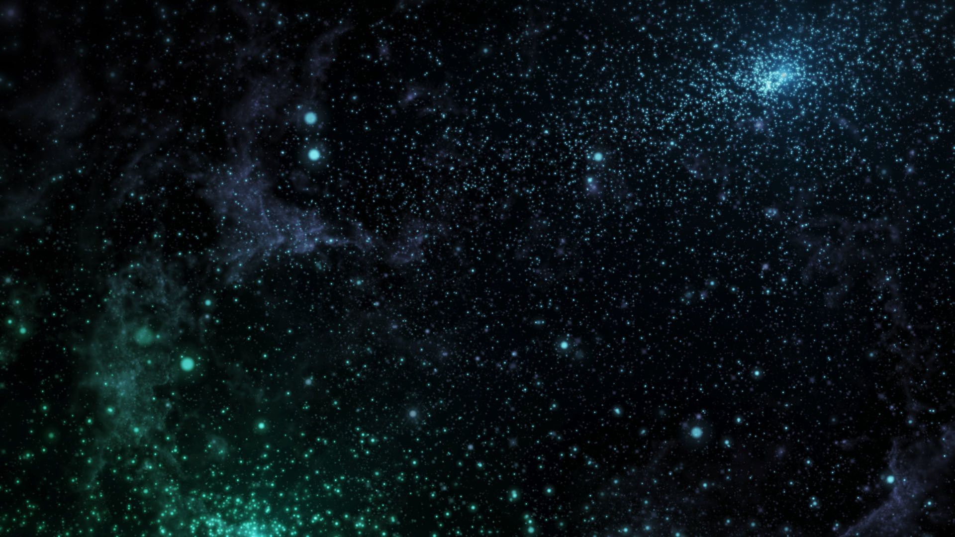 Galassia stellata blu-verde, 1920x1080 Full HD 1080p, Desktop