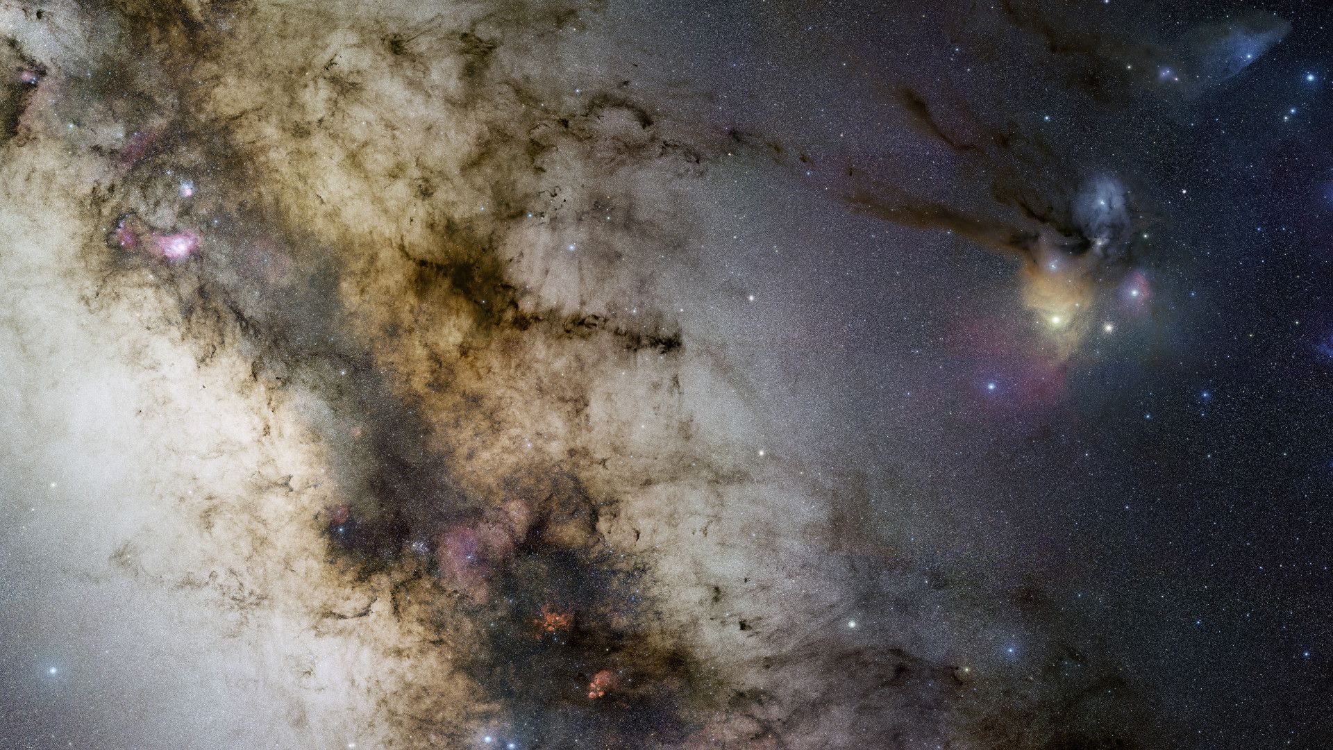 Nebulosa spaziale bianca e marrone, 1920x1080 1080p, Desktop