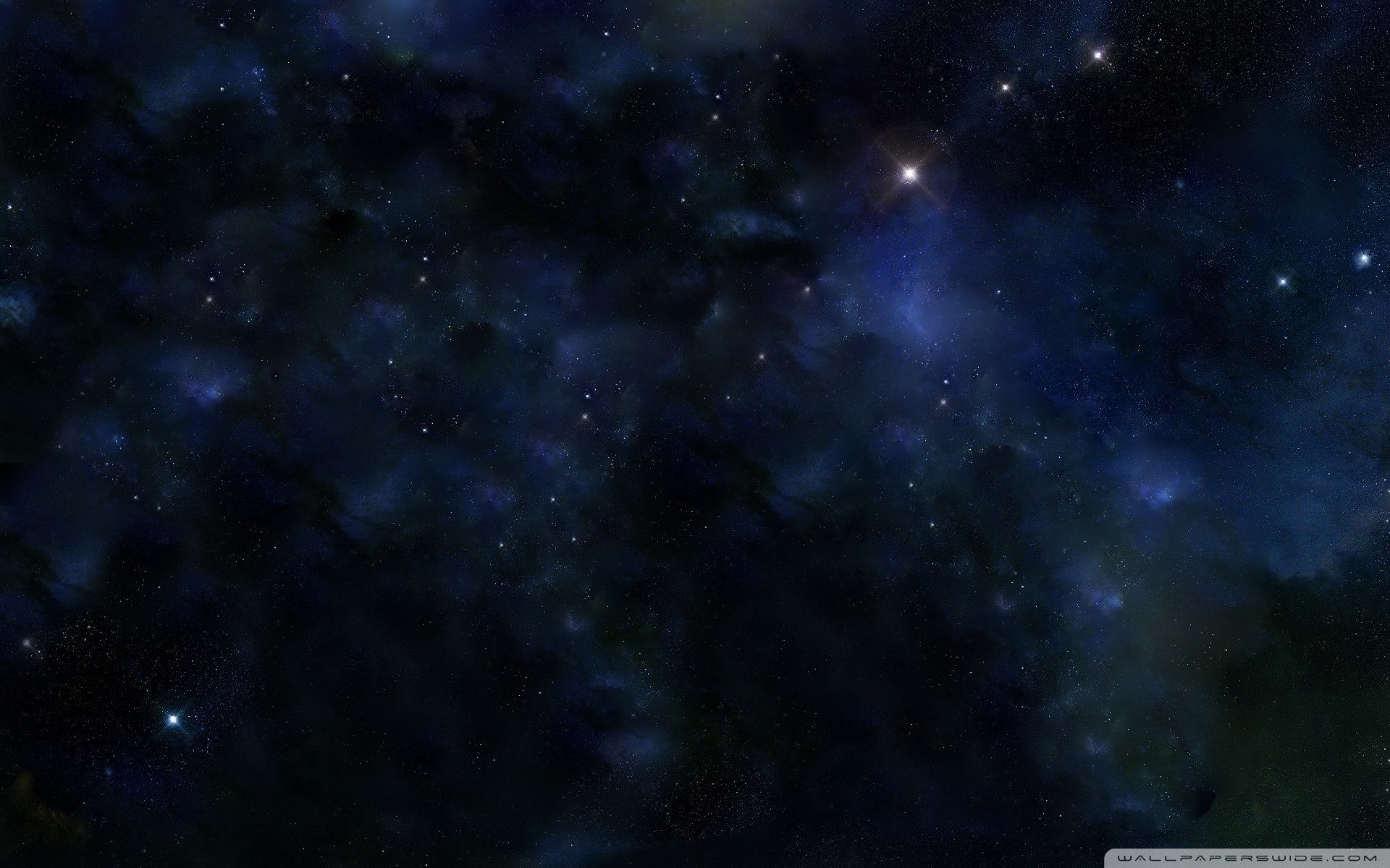 Nebulosa blu scuro con stelle, 1920x1200 WUXGA, Desktop