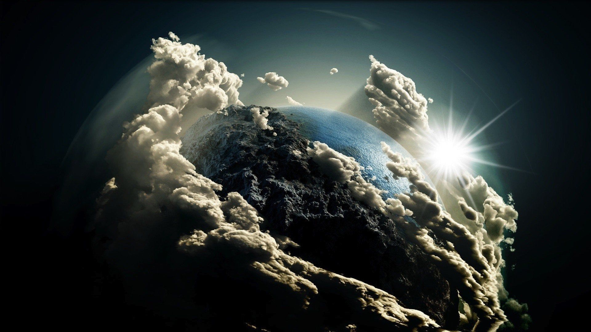 Pianeta terra con nuvole, 1920x1080 Full HD, PC Desktop