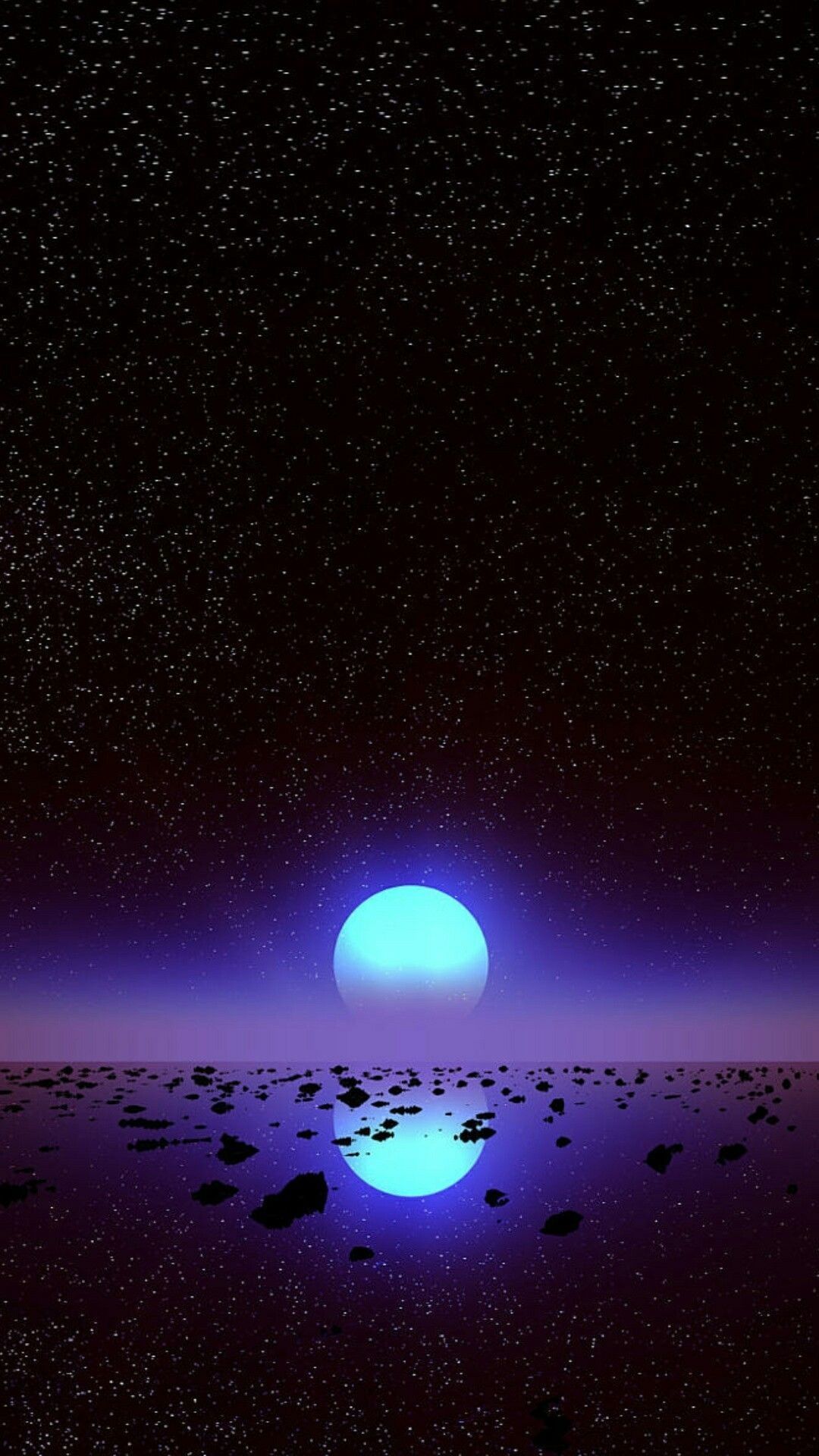 Sfera blu luminosa spazio, 1080x1920 Verticale, Mobile