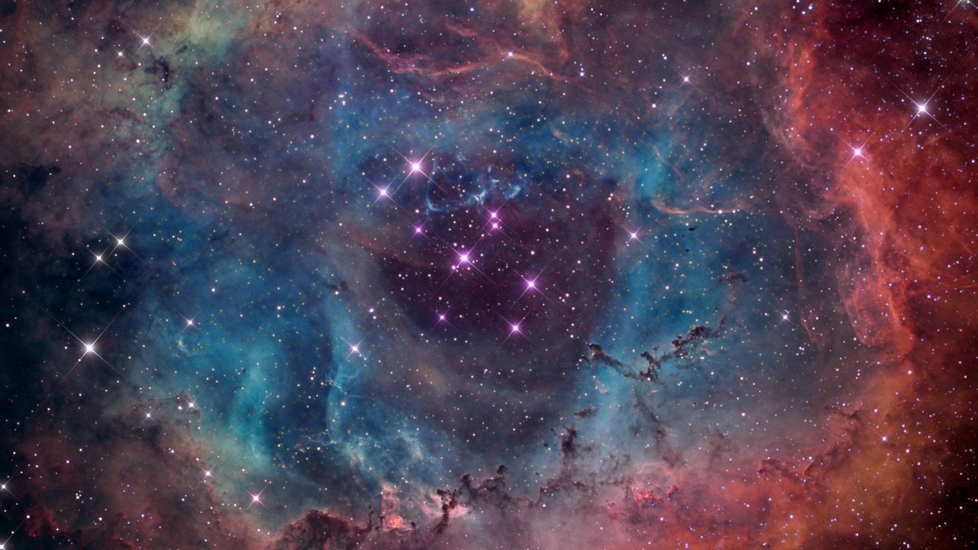 Nebulosa spaziale psichedelica colorata, 1920x1080 Full HD, PC Desktop