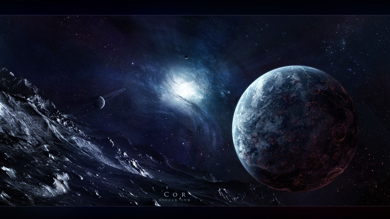 Pianeti nello spazio blu, 1600x900 HD Ready, PC