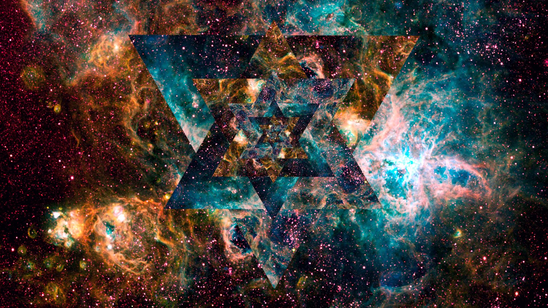 Stella di David nebulosa spaziale, 1920x1080 1080p, PC