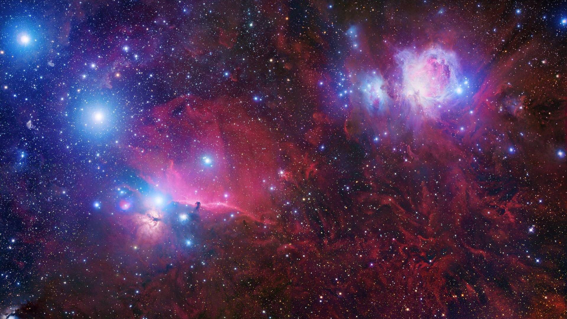 Nebulosa spaziale rossa e blu, 1920x1080 Full HD 1080p, PC Desktop