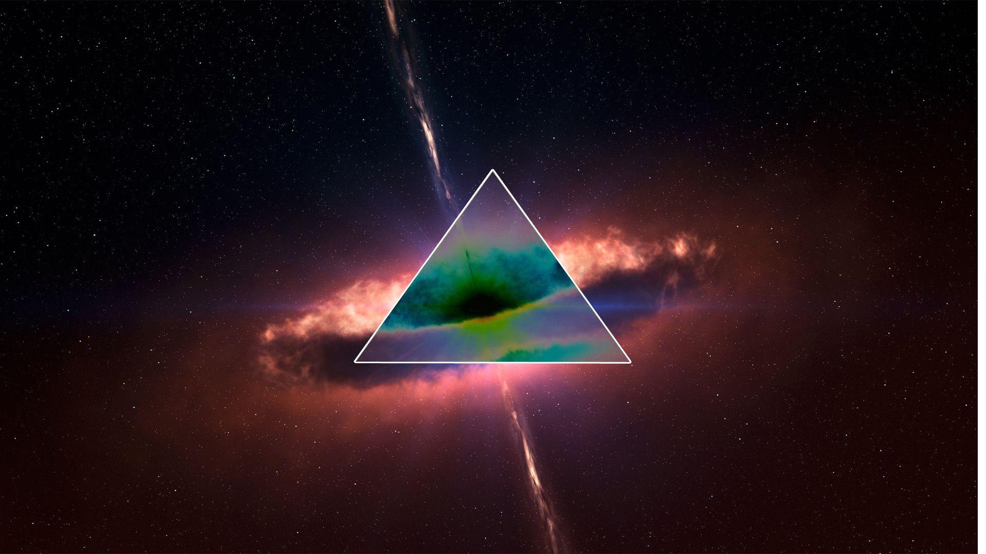 Triangolo psichedelico nello spazio, 1920x1080 Full HD 1080p, PC Desktop