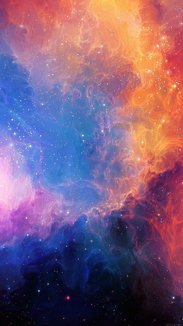 Nebulosa colorata spazio psichedelico, 728x1294 Verticale, Mobile