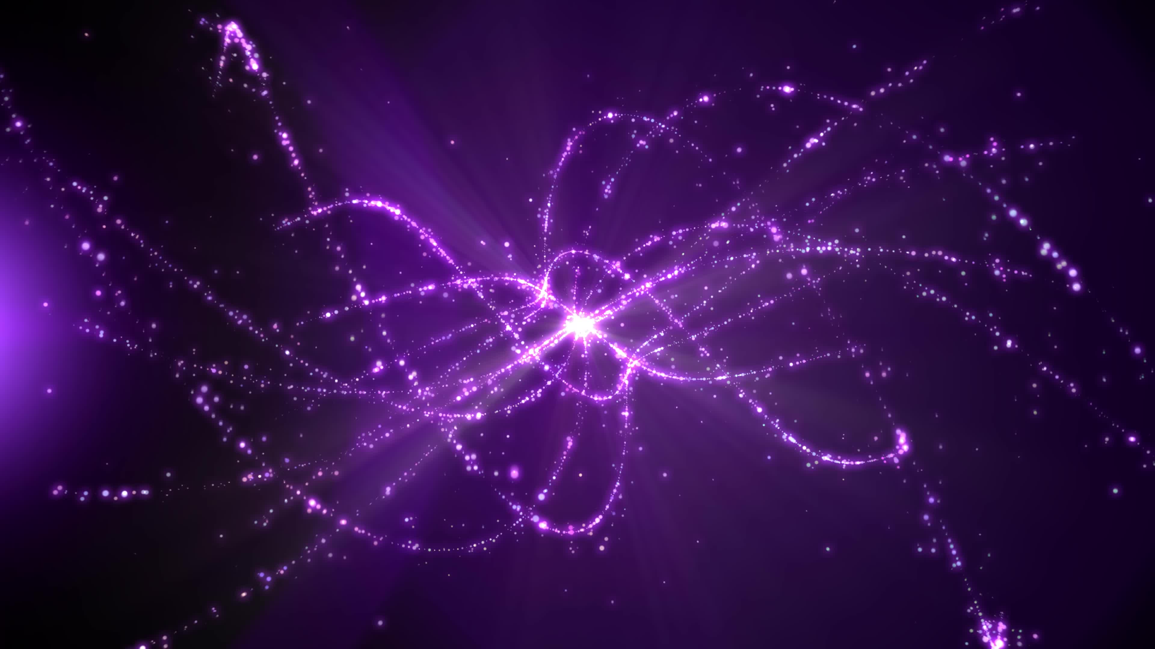 Vortice di particelle viola spaziali, 3840x2160 Ultra HD, 4K TV