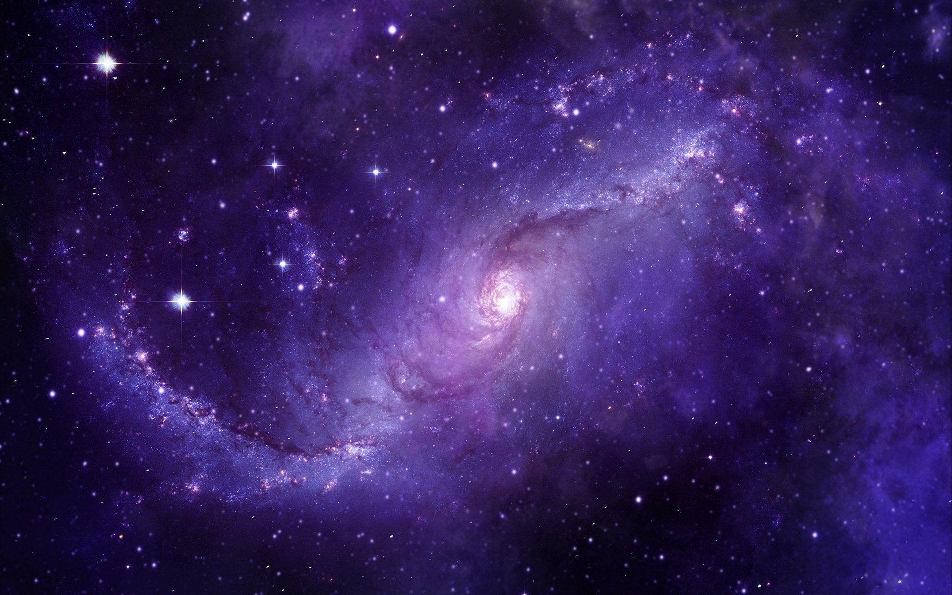 Galassia viola con stelle, 1920x1200 Full HD+, Laptop